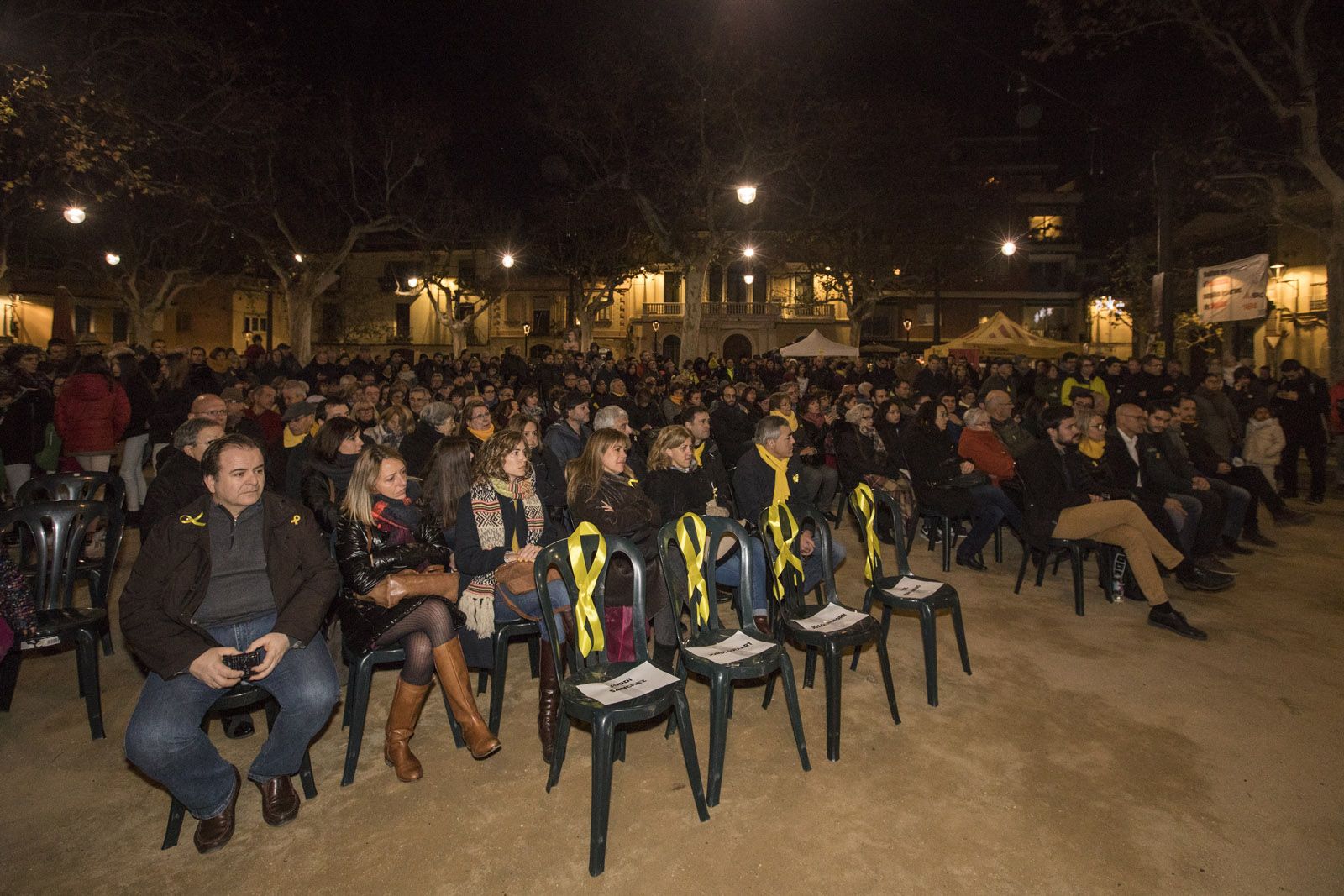 Acte electoral d'ERC: 'Reconeixement a Raül Romeva i els presos polítics’ a la Plaça de Barcelona. FOTO: Lali Puig