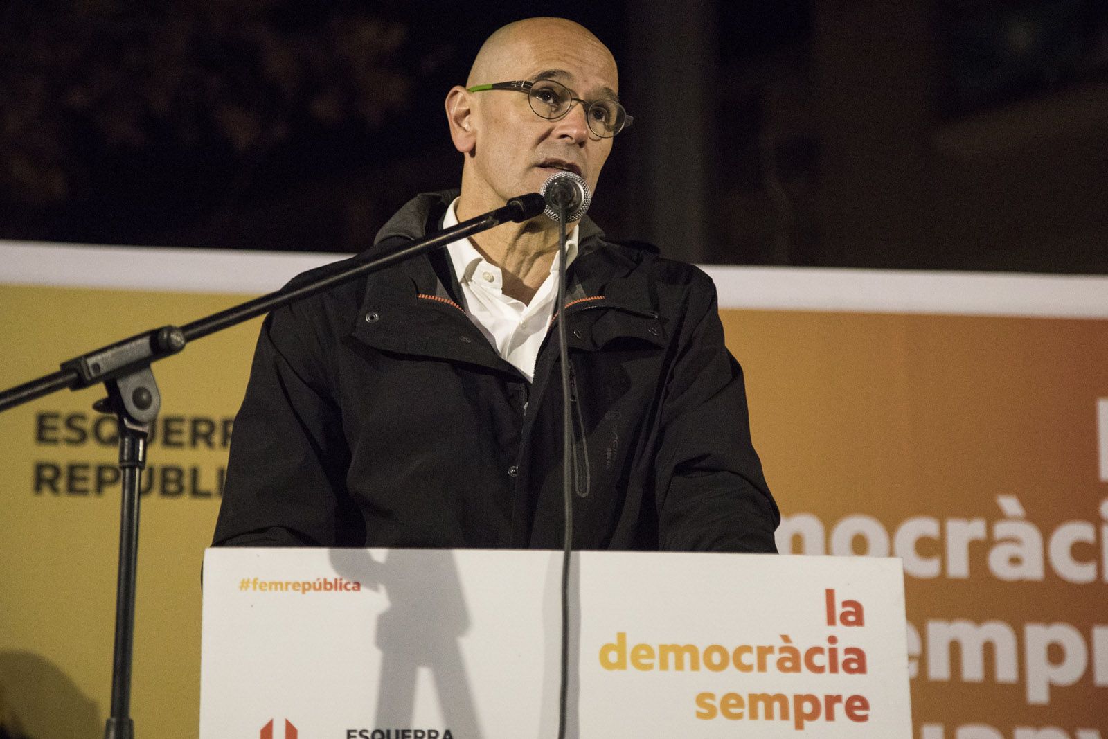 Raül Romeva en un acte d'ERC a Sant Cugat de la passada campanya electoral FOTO: Lali Puig 
