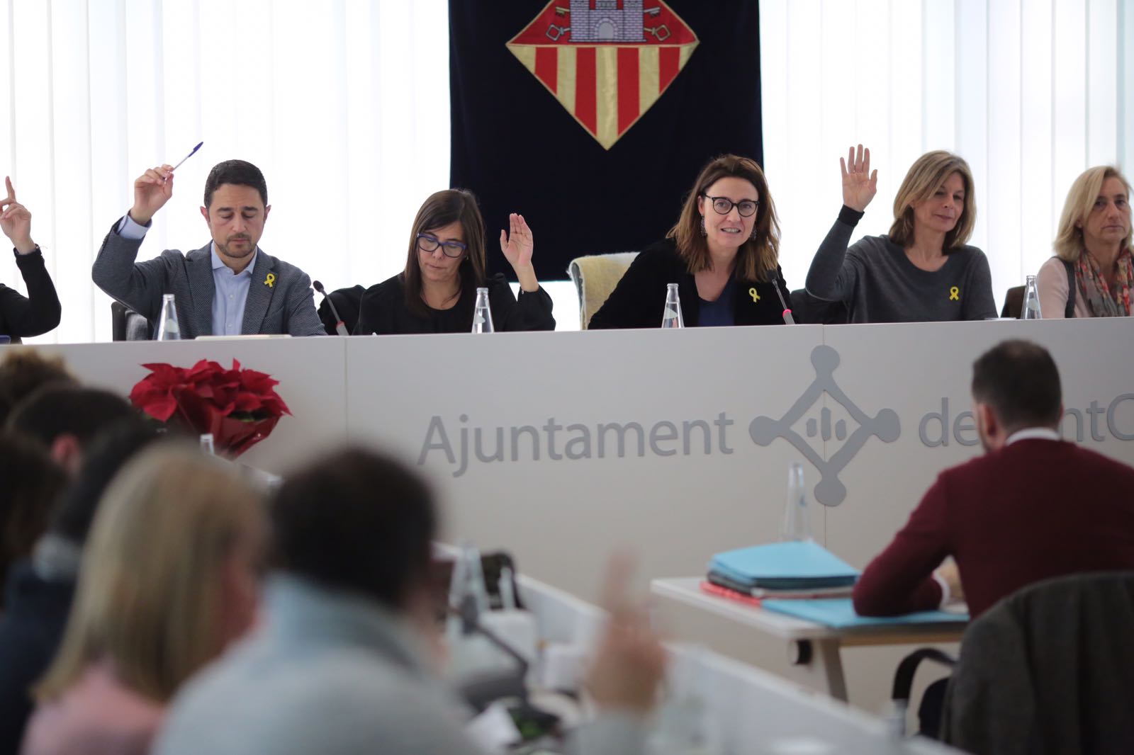 El vot de qualitat de l'alcaldessa ha permès aprovar el pressupost FOTO: Artur Ribera