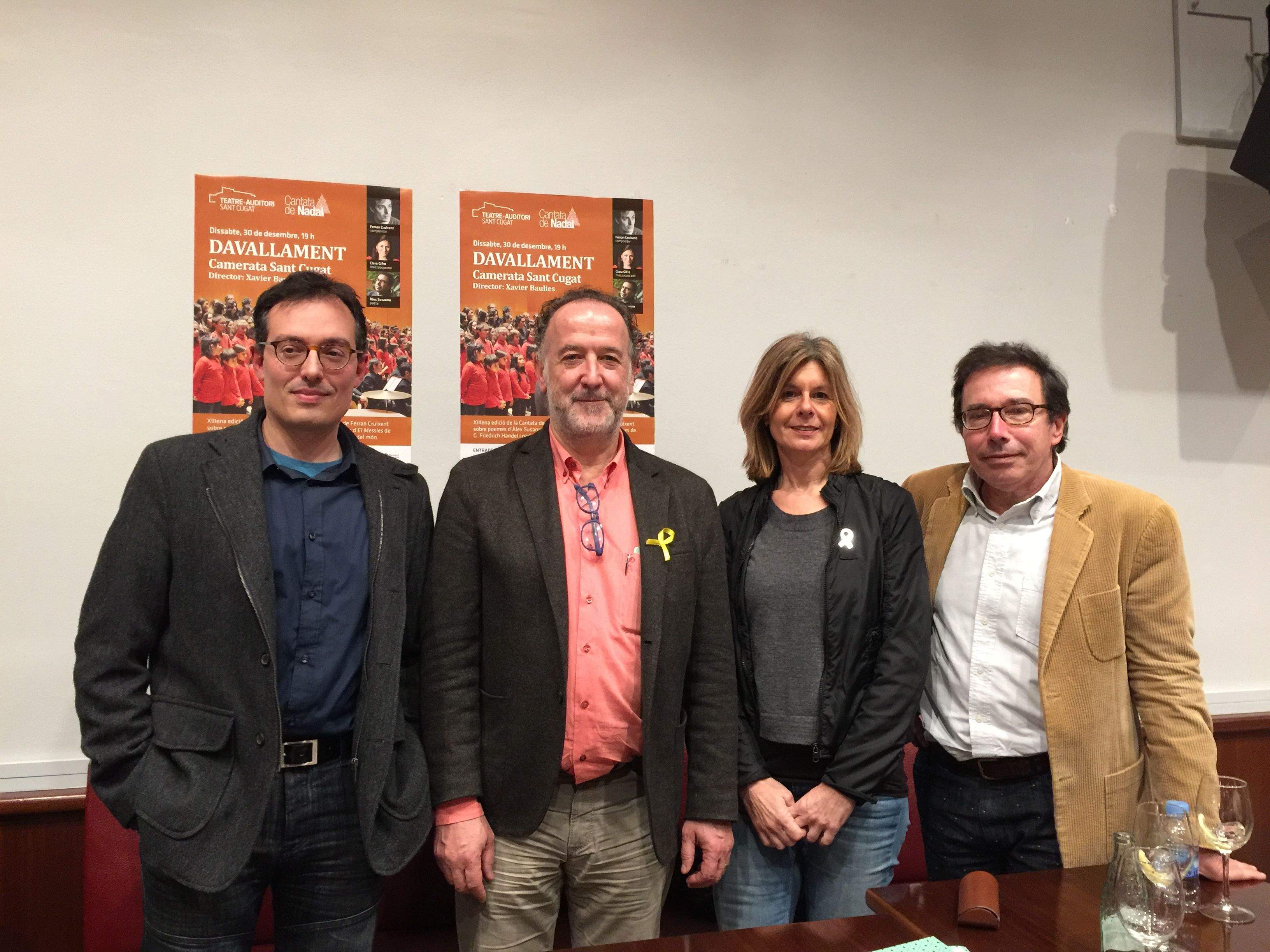 Cruixent, Baulies, Fortuny i Susanna durant la presentació. FOTO: C.Caballé