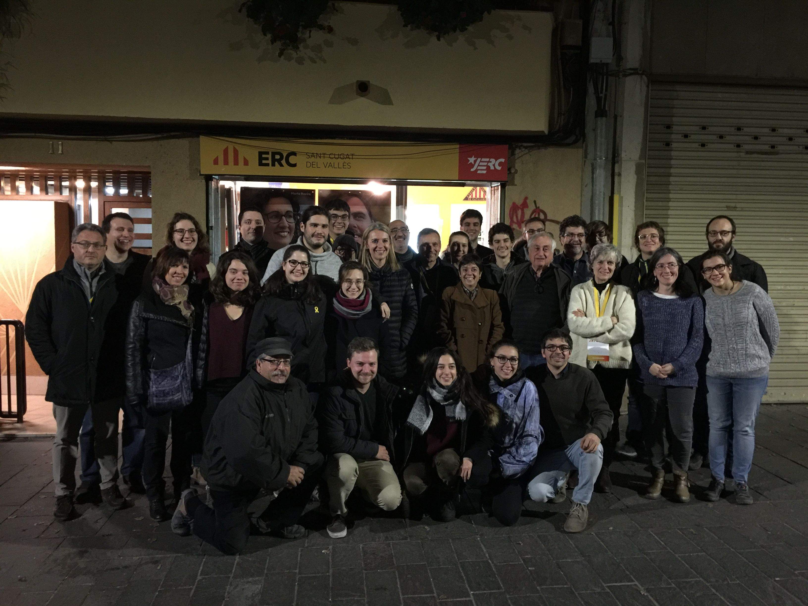ERC ha seguit l'escrutini des de la seva seu a Sant Cugat. FOTO: C. Caballé