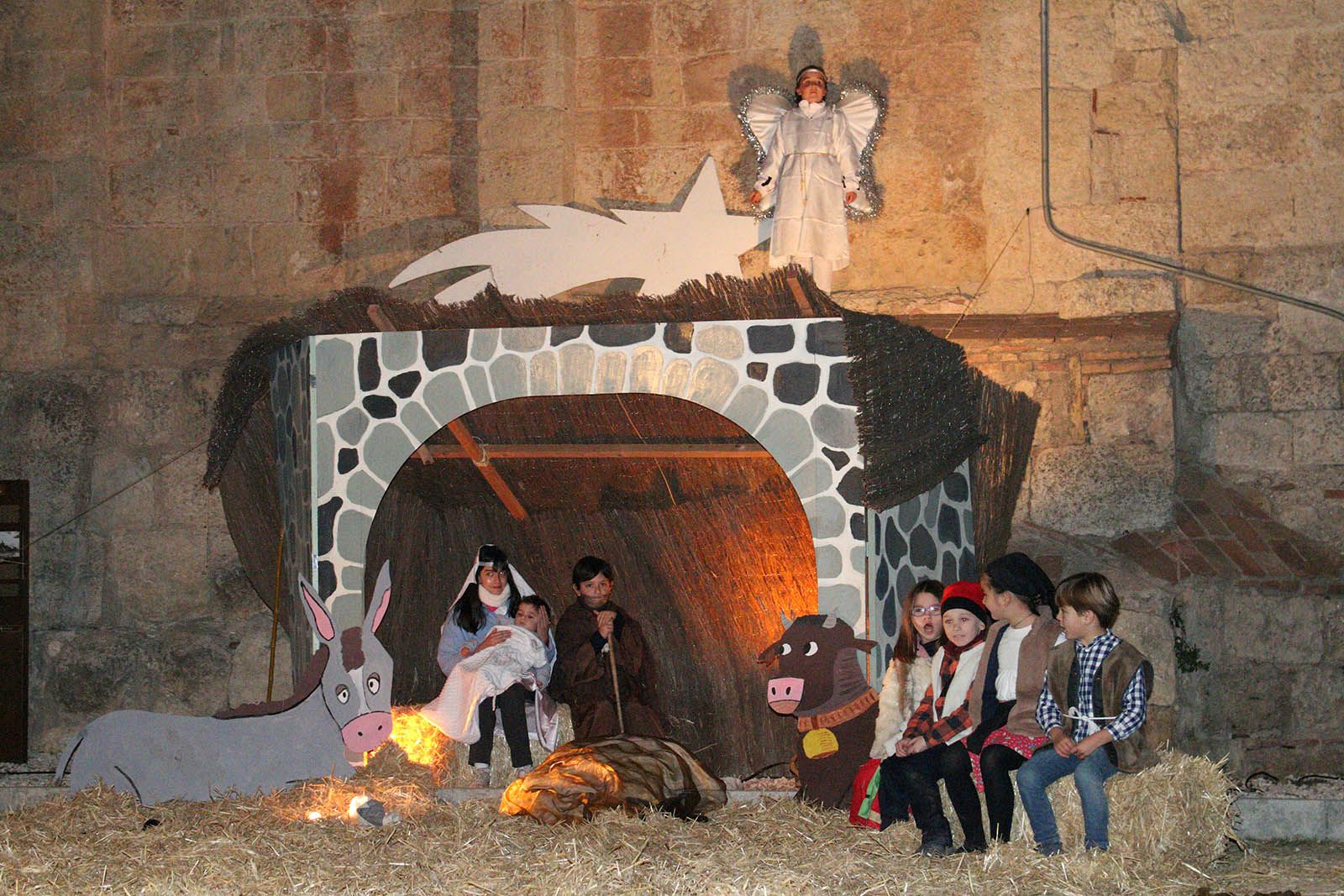 El pessebre vivent als jardins del Monestir. Foto: Lali Álvarez