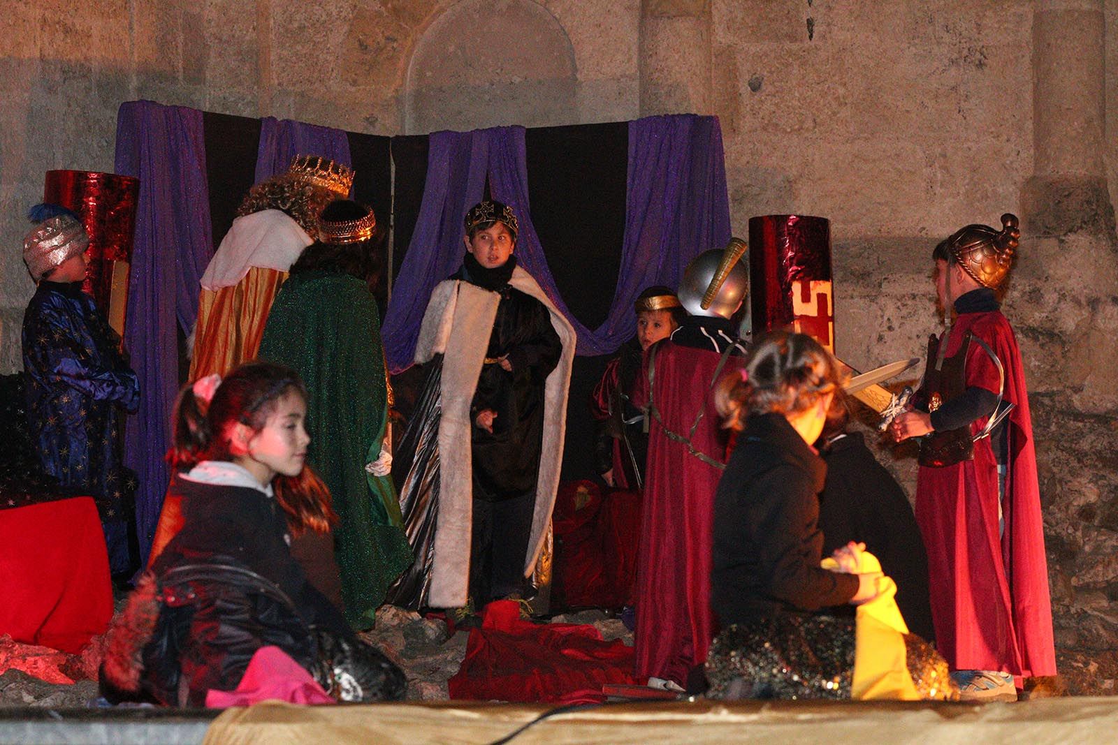 El pessebre vivent als jardins del Monestir. Foto: Lali Álvarez