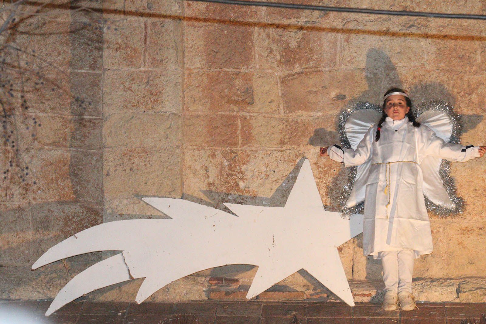 El pessebre vivent als jardins del Monestir. Foto: Lali Álvarez