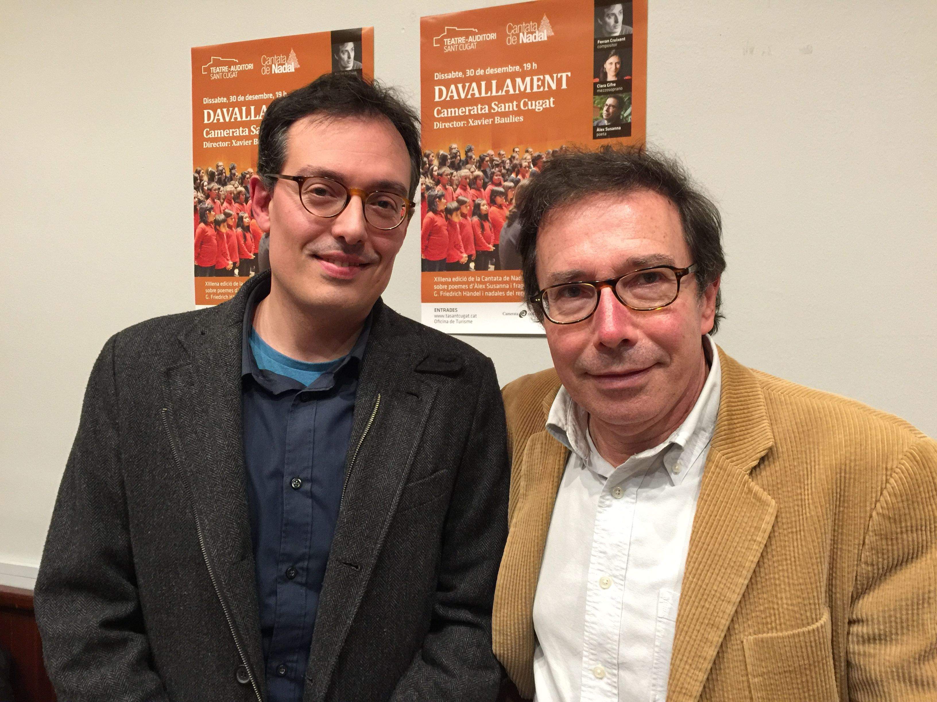 Cruixent i Susanna durant la presentació de la Cantata  FOTO: C.C.