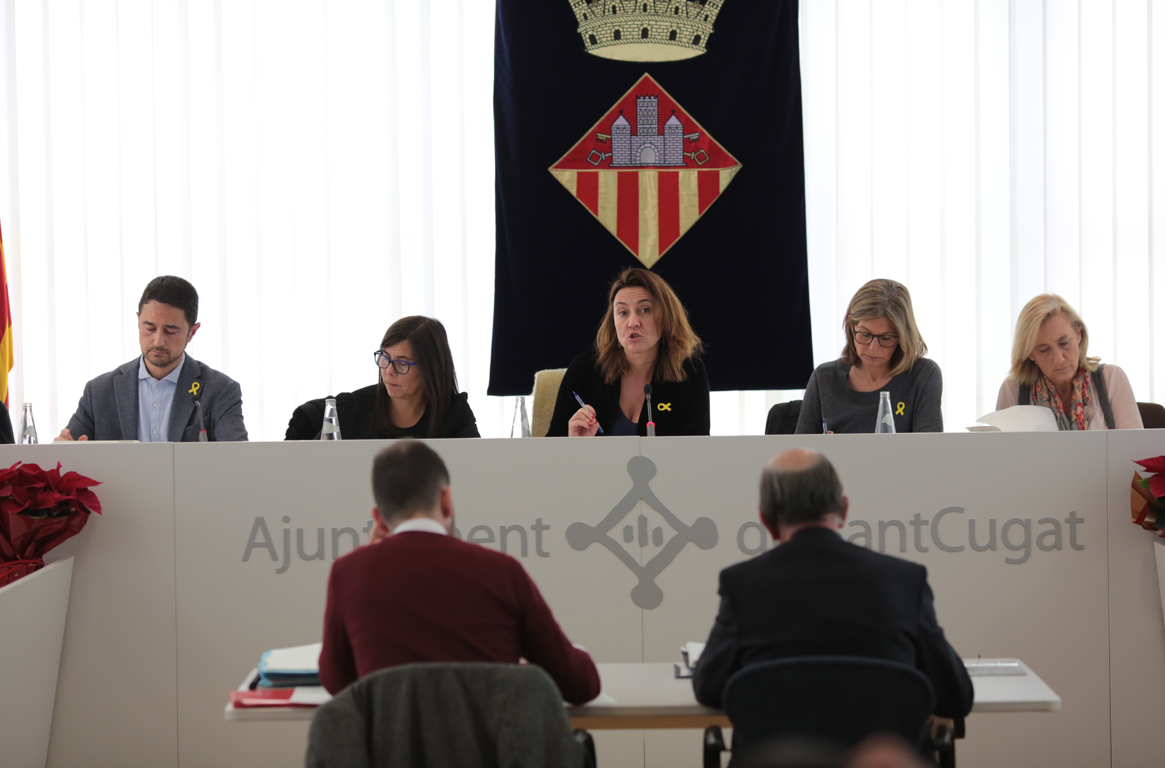 Els tinents d'alcaldia de Sant Cugat en un ple municipal FOTO: Artur Ribera