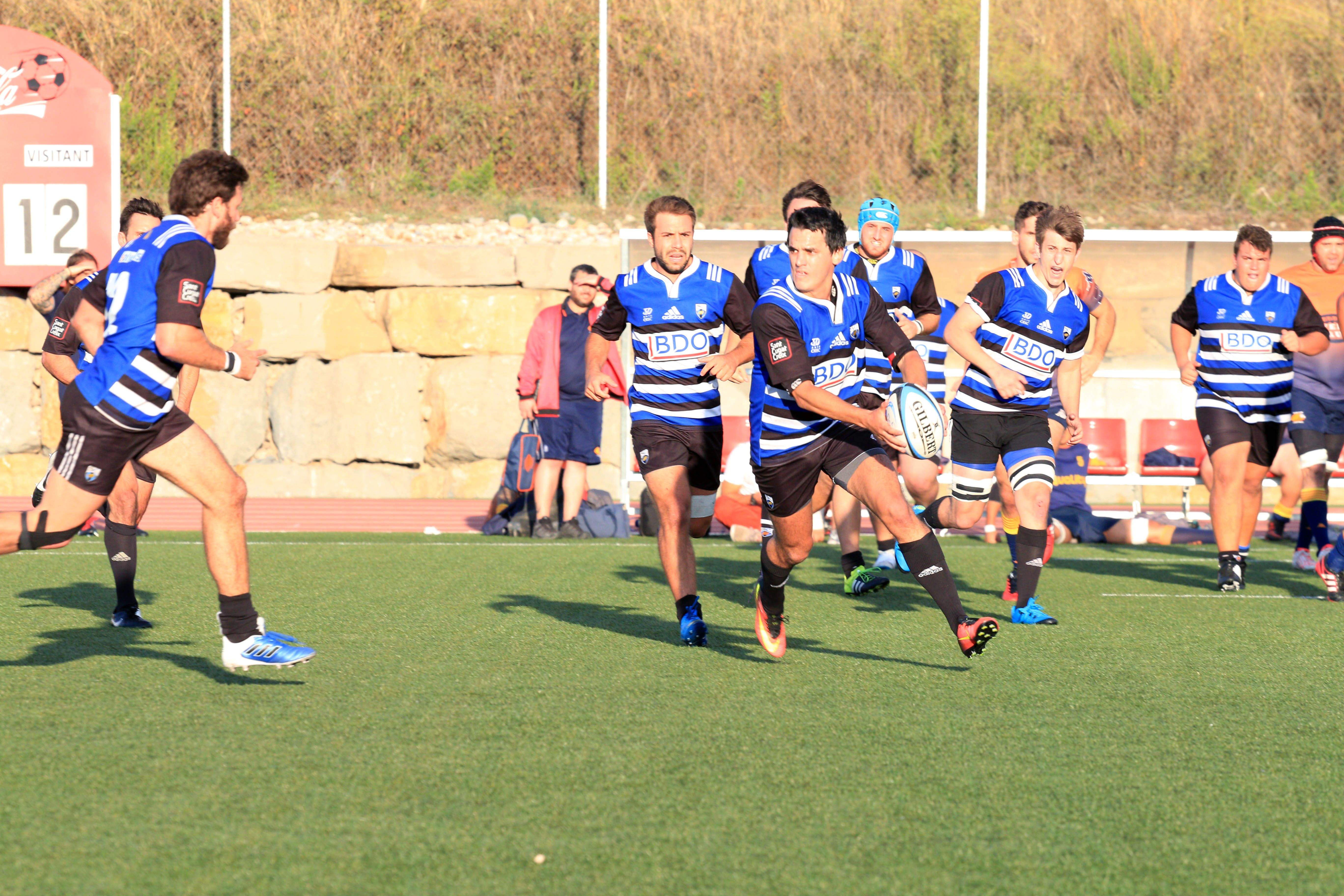 El primer equip del Club de Rugby Sant Cugat ja no és penúltim a la lliga. FOTO: Lali Álvarez