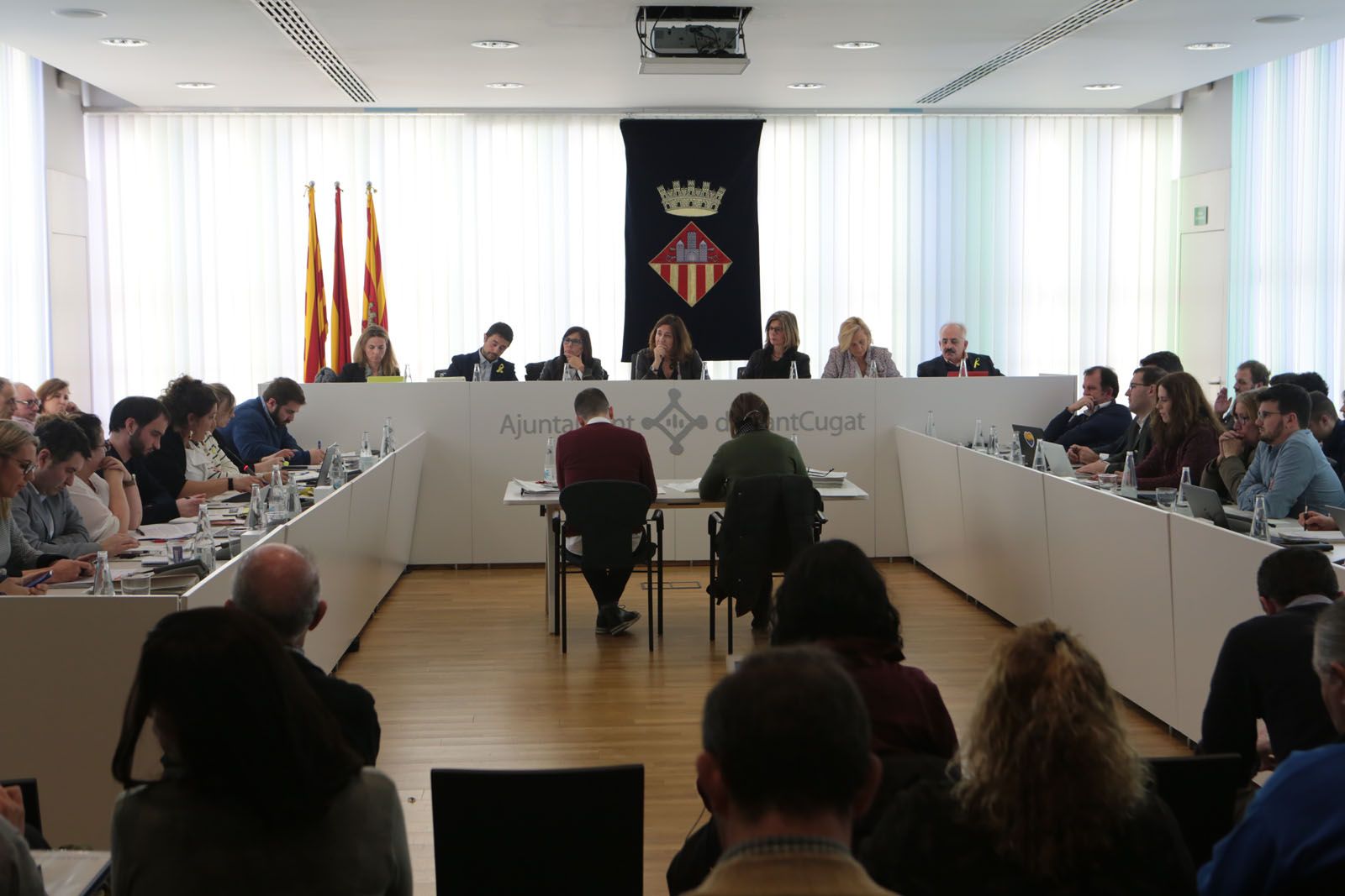 Moment del ple municipal del mes de gener a Sant Cugat  FOTO: Artur Ribera