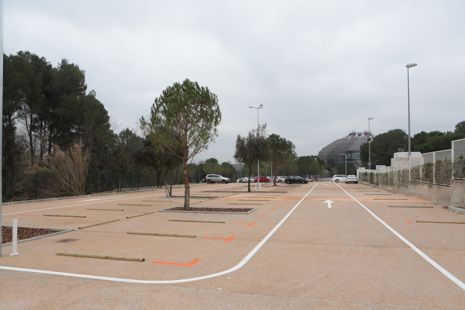 Un dels nous aparcaments habilitats a Can Sant Joan. FOTO: Artur Ribera
