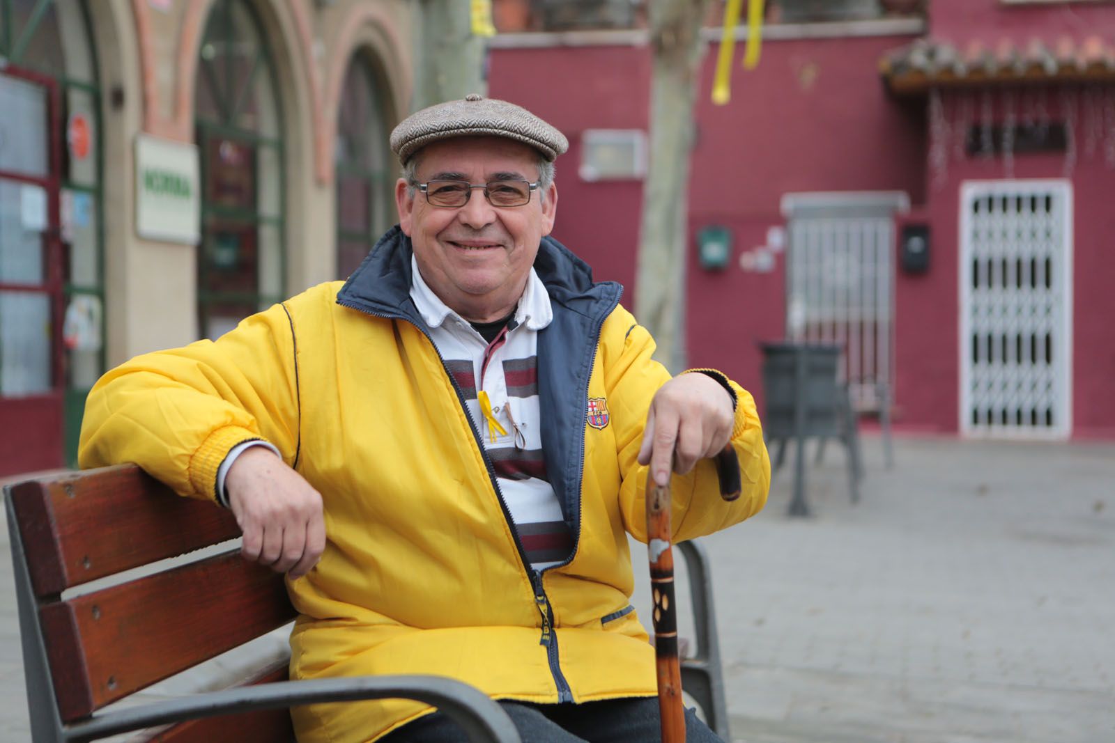 Juan Merino, a la plaça de l'estació de la Floresta FOTO: Artur Ribera