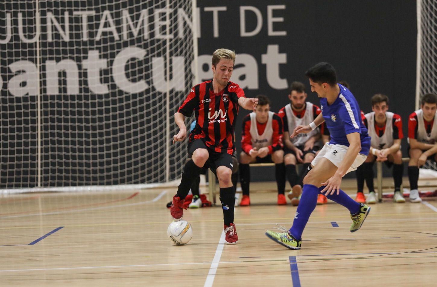 El jugador del FS Sant Cugat, Álex, ha estat un dels millors del partit. FOTO: Lali Puig