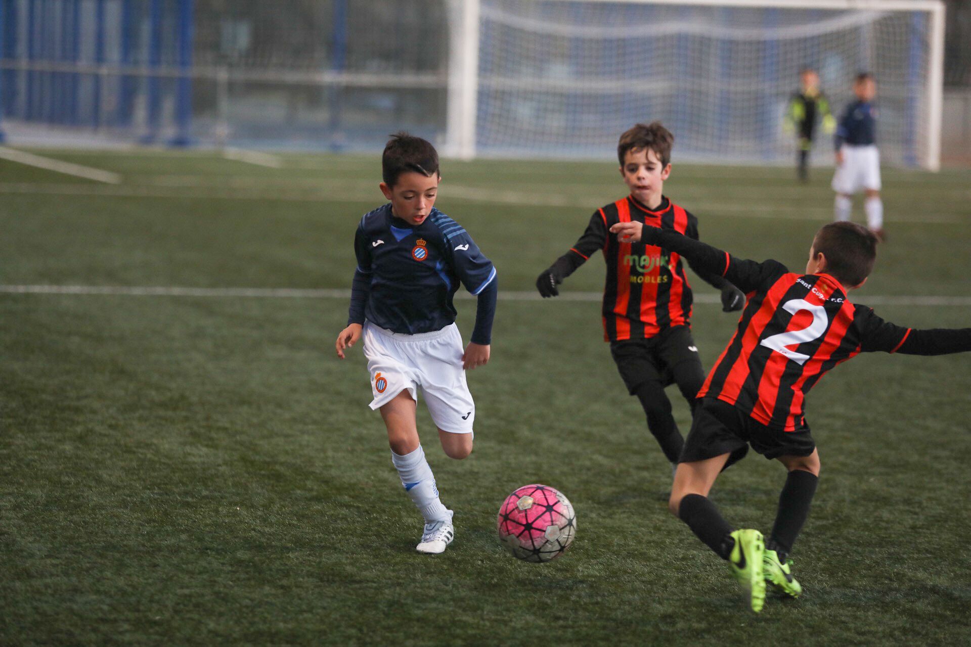 El benjamí B del Sant Cugat FC ha perdut (2-0) la final amb el RCD Espanyol. FOTO: lali Puig
