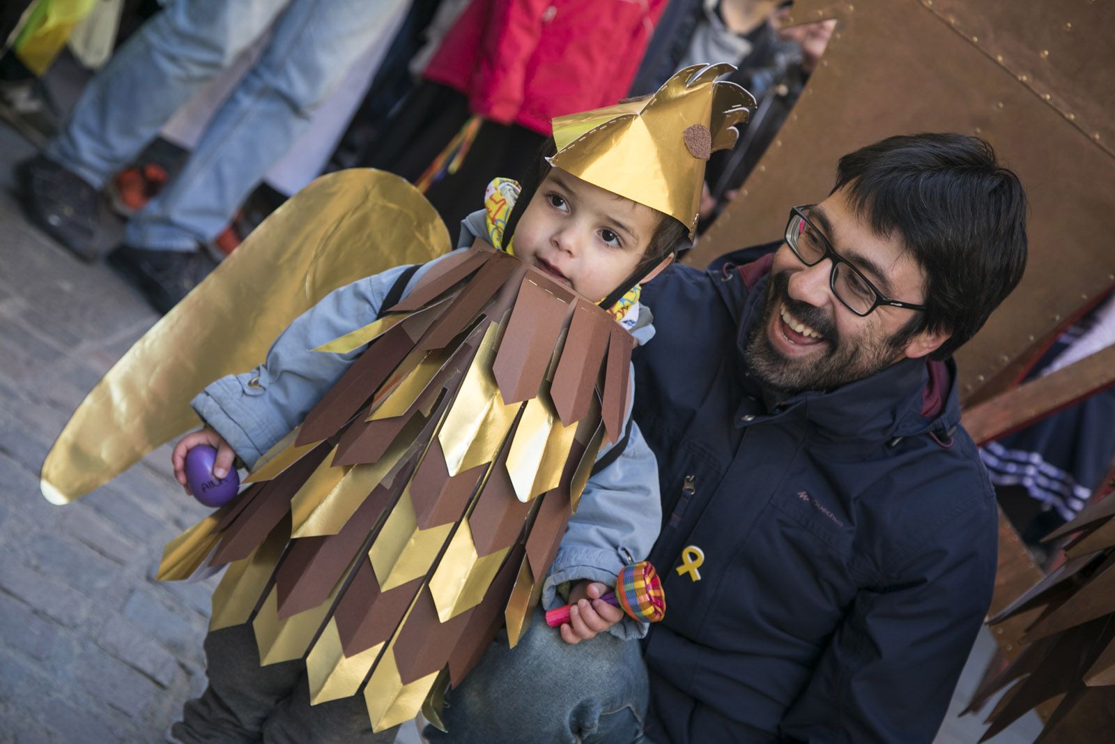 Rua de comparses infantils fins a la plaça d’Octavià. FOTO: Lali Puig