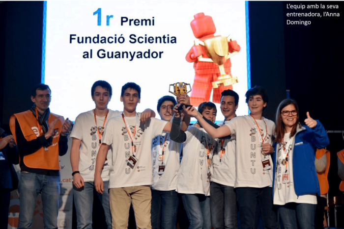 L'equip de robòtica UBUNTU, guanyadors de la First Lego League FOTO: EMD Valldoreix 