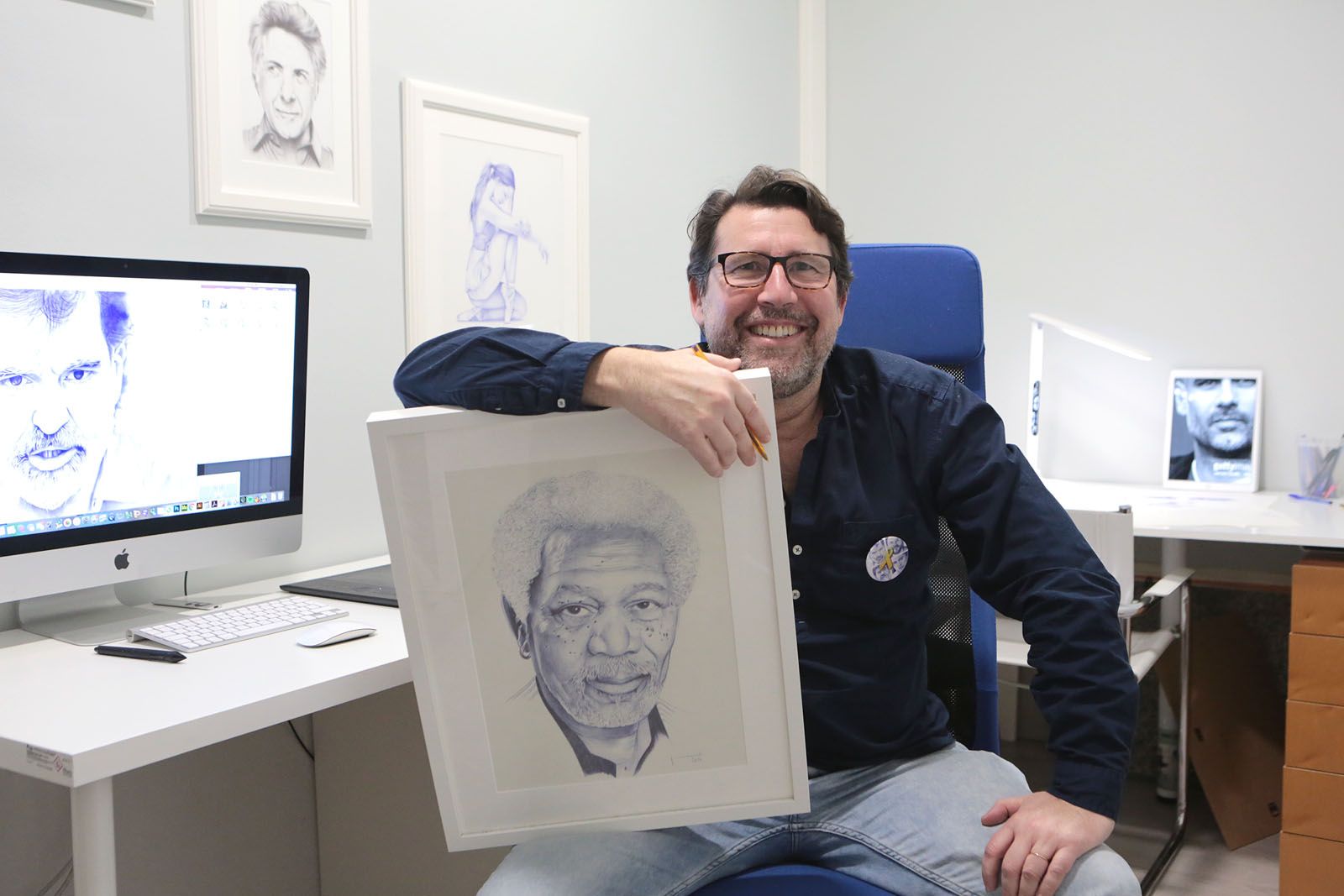 Jordi Magrià al seu estudi. FOTO: Artur Ribera. 