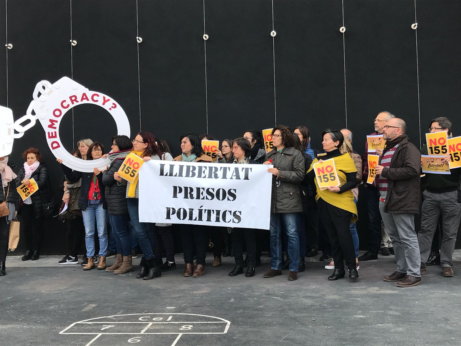 Una part dels treballadors que s'han concentrat FOTO: Àgata Guinó 