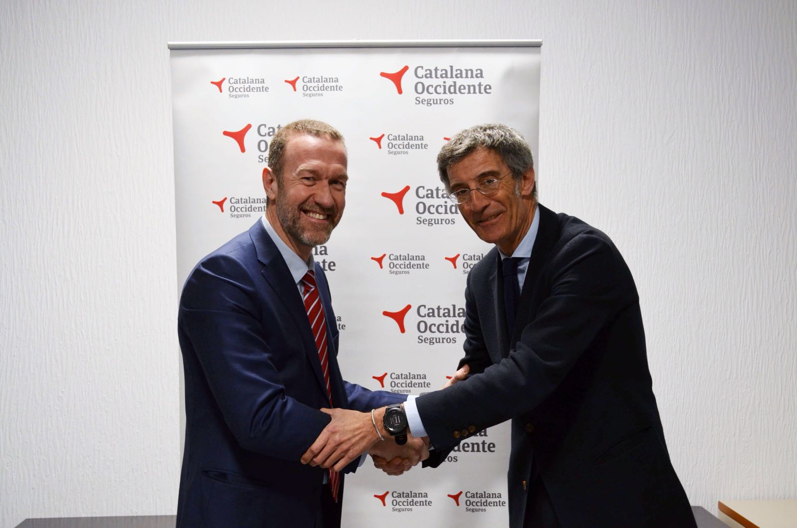 Vicenç Beltran i Marc Martínez. FOTO: Twitter UE Sant Cugat