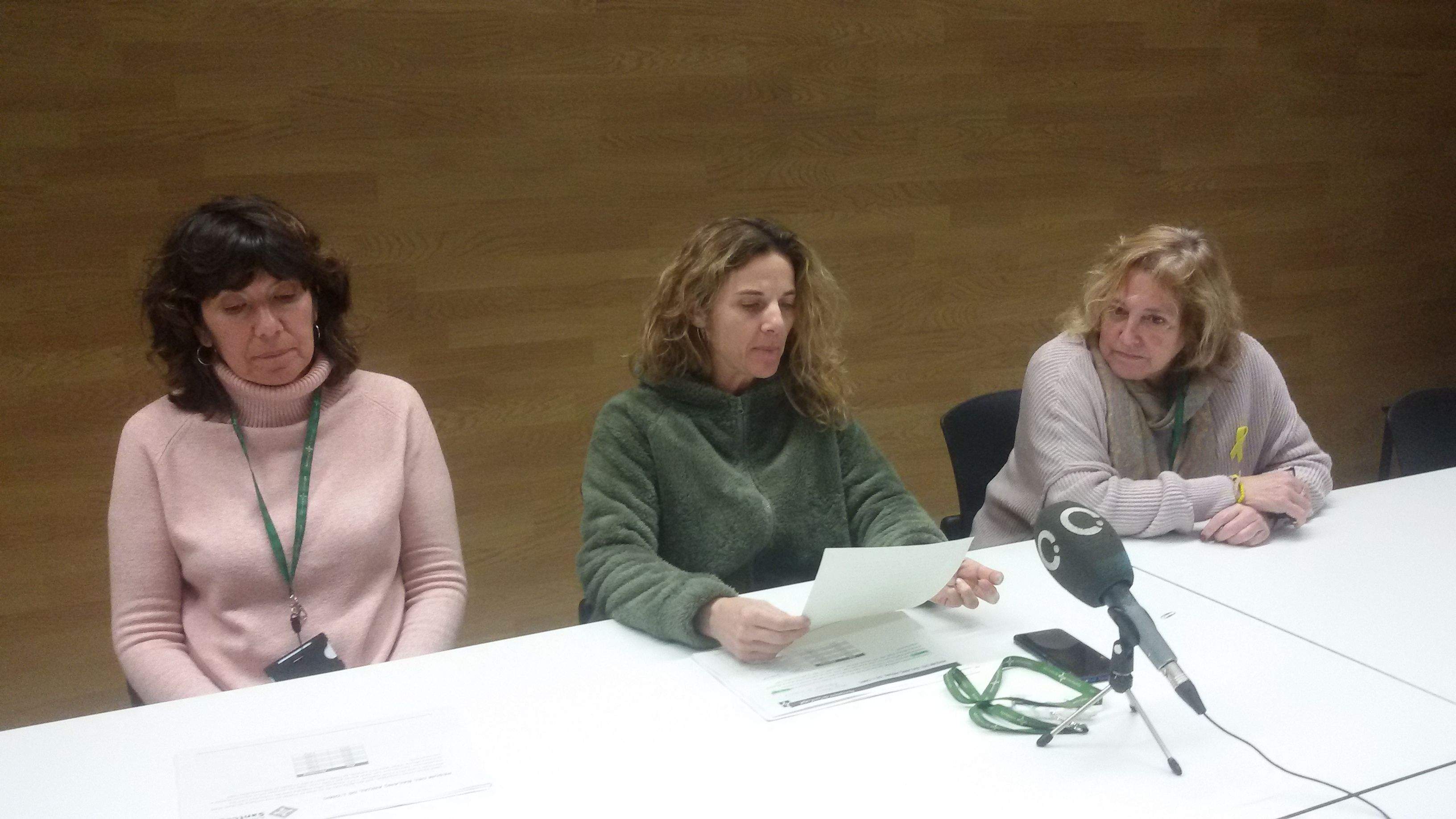 Mercè Alvarez, Joana Barbany i Gemma Foj a la presentació. FOTO: Toni Alfaro. 