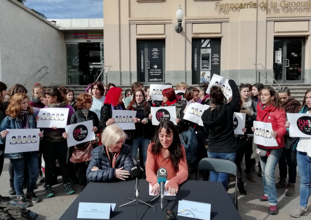 Roda de premsa del Comitè de Vaga Feminista de Sant Cugat FOTO. TOT Sant Cugat