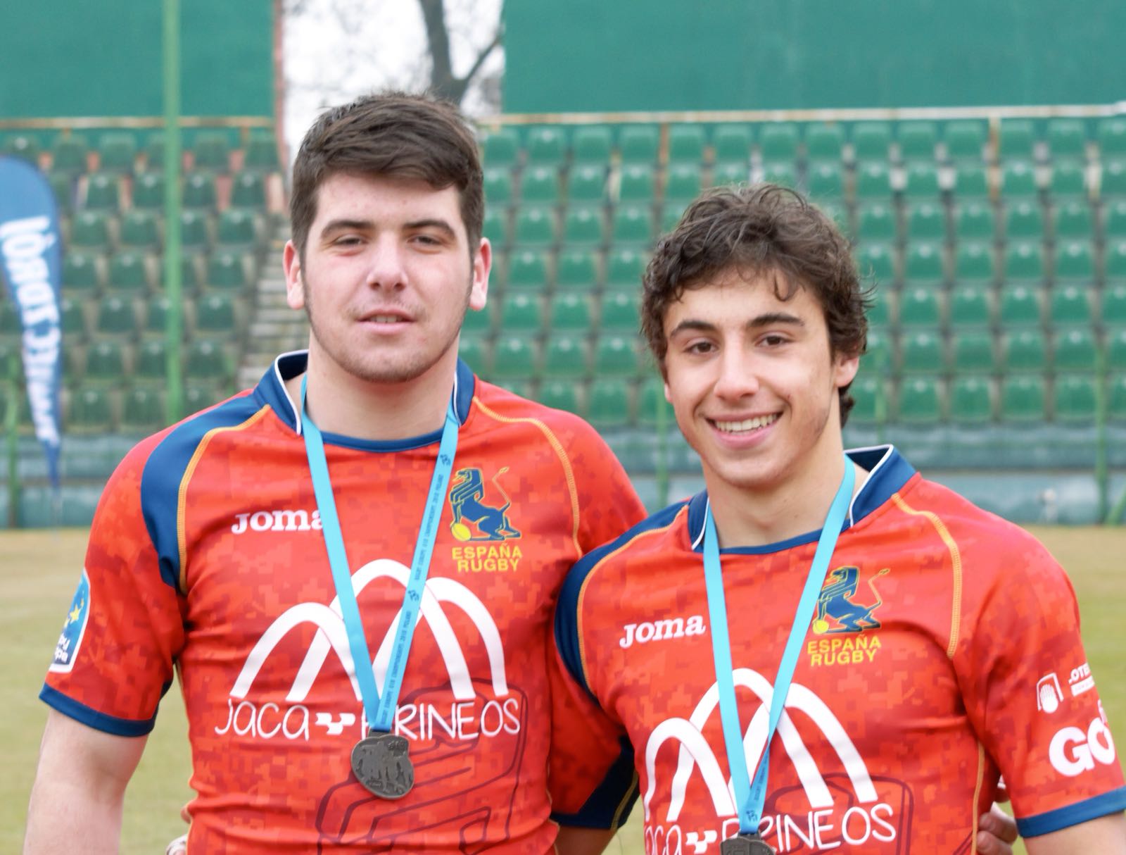 Pablo Ortiz i Josep Serres, amb la medalla de bronze. FOTO: Raquel Garcia