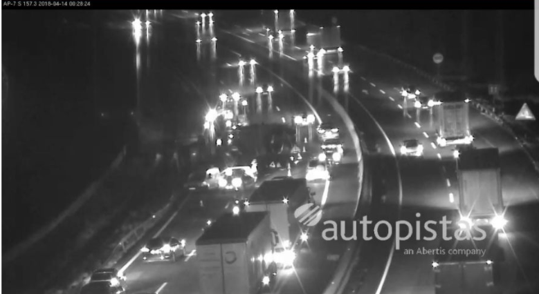 Accident a l'AP-7. FOTO: Cedida