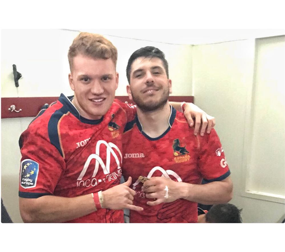 Dani Barranco i Jorge Ortiz són jugadors del Club de Rugby Sant Cugat. FOTO: Cedida