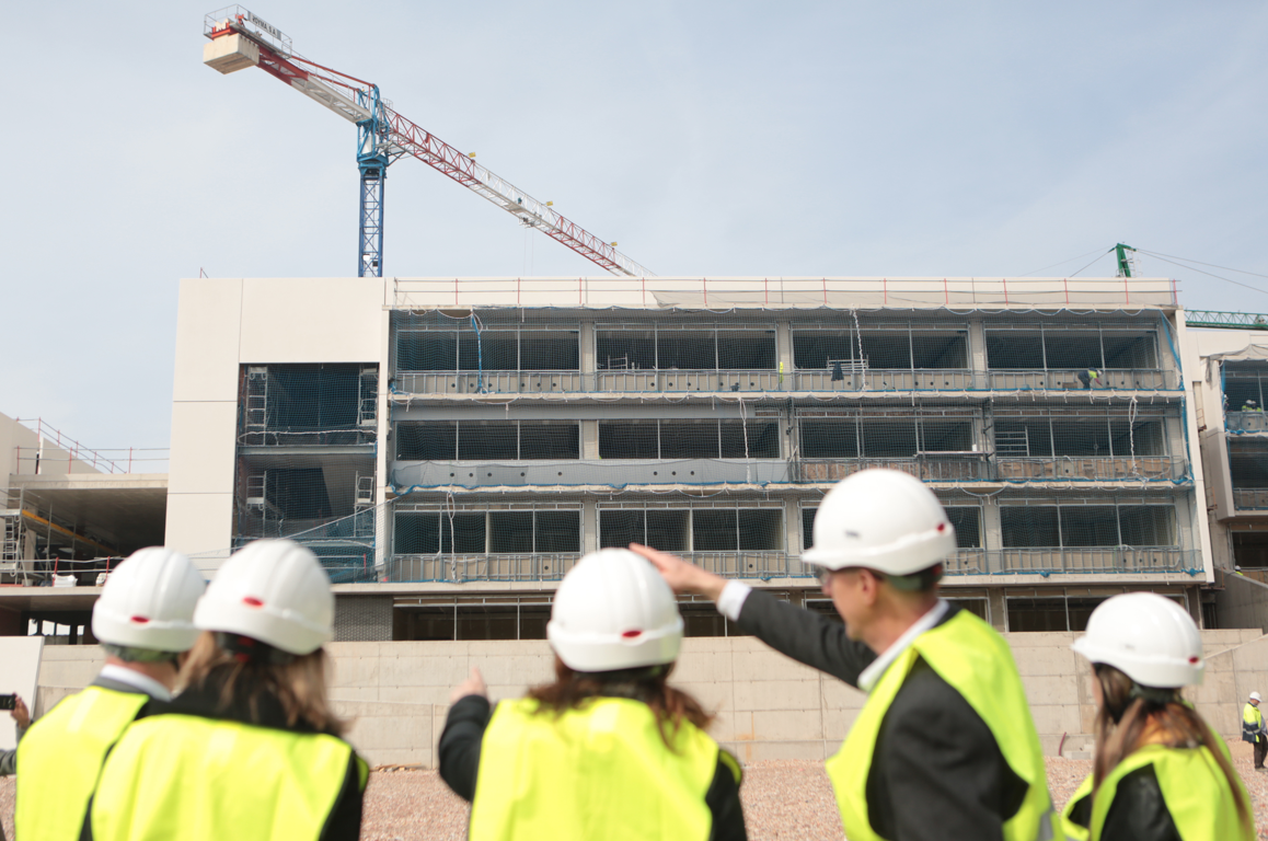 Imatges de les obres del nou institut Leonardo Da Vinci a Sant Cugat FOTO: Artur Ribera