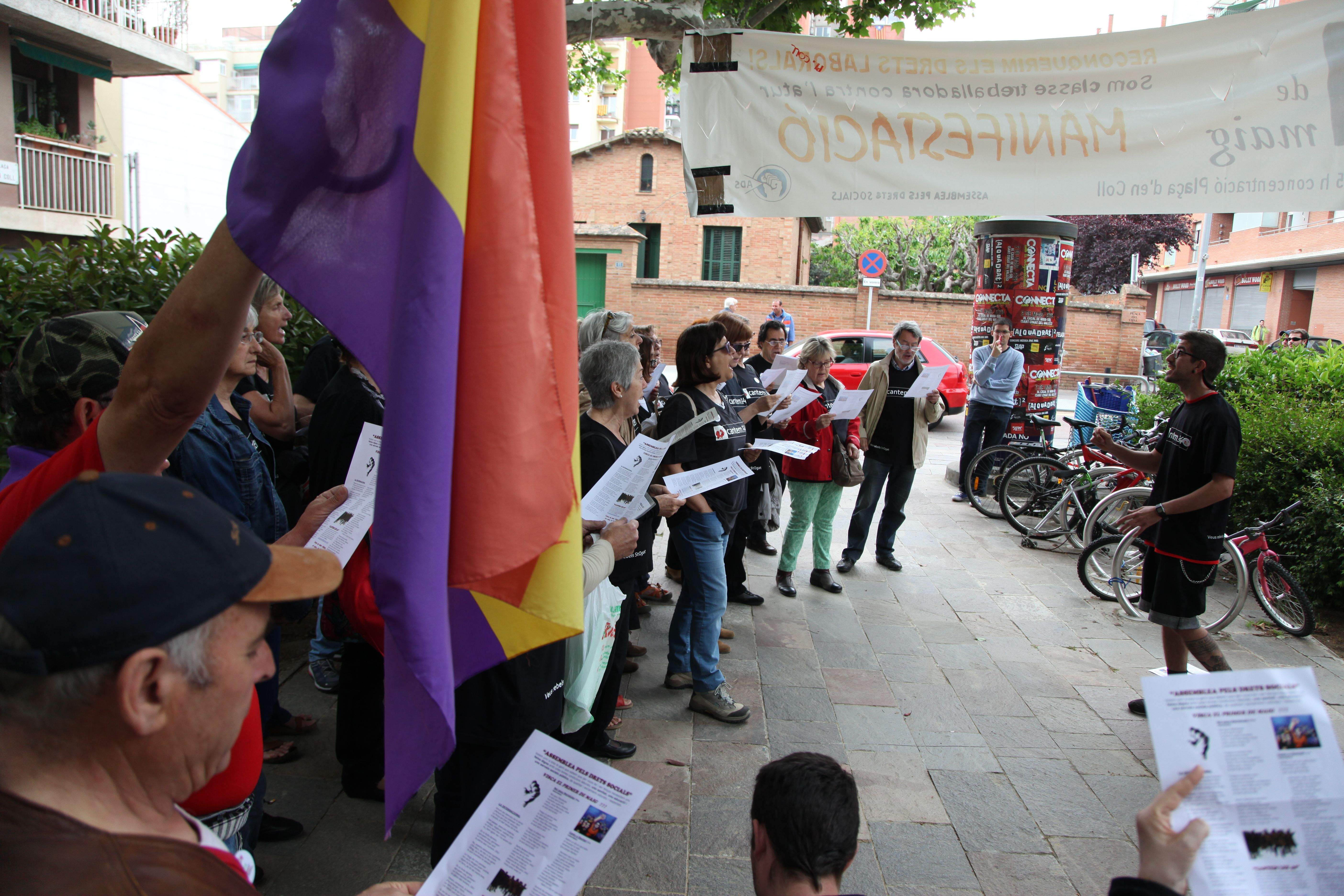 Manifestació del Dia del Treballador. FOTO: Lali Puig.