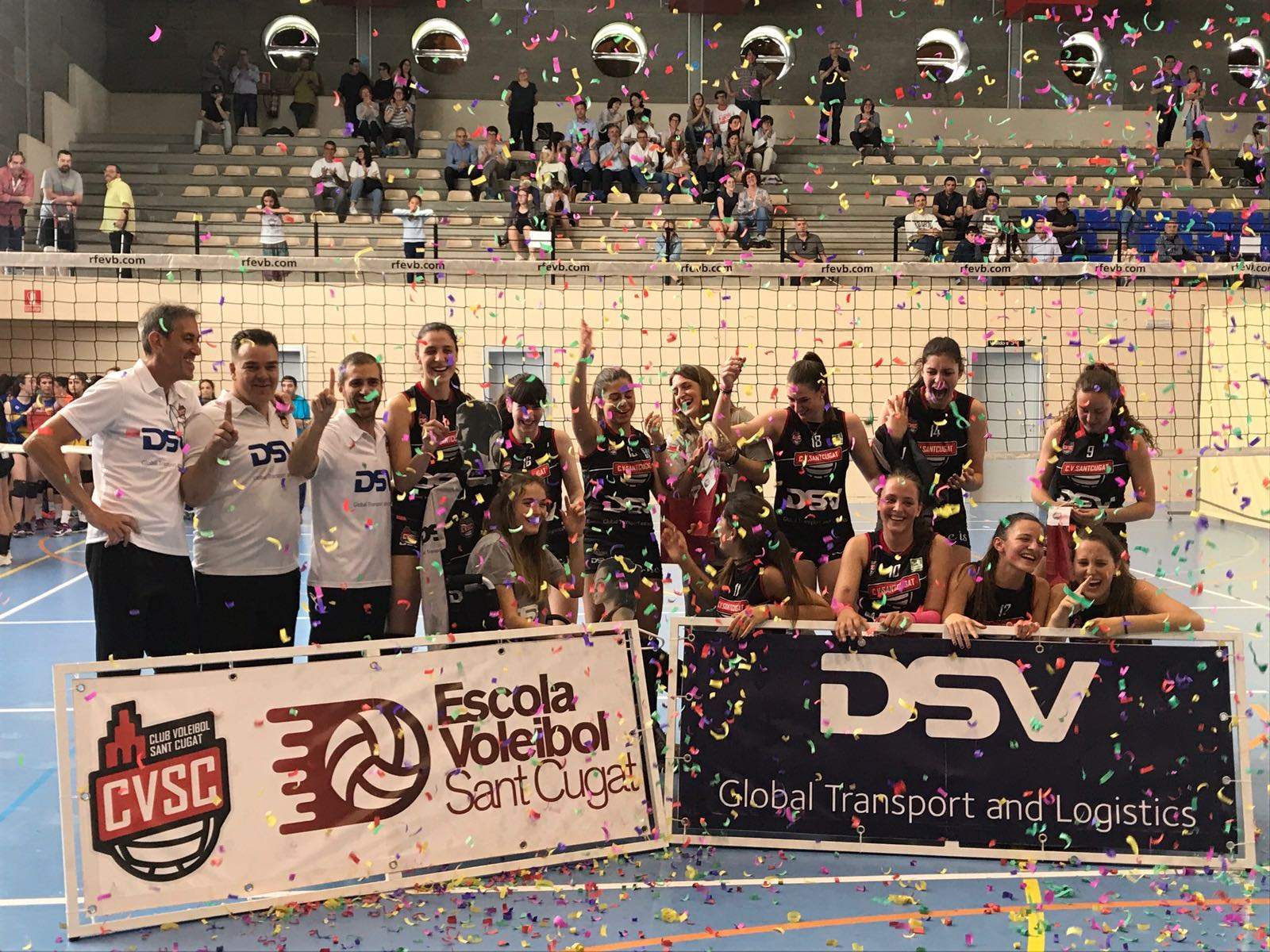 L'equip juvenil A del DSV Club Voleibol Sant Cugat, campió de Catalunya. FOTO: CVSC
