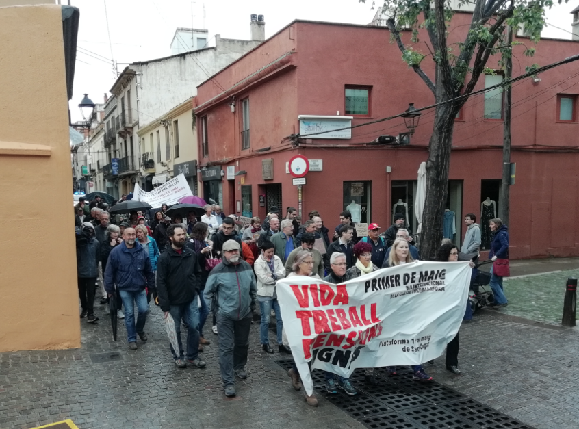 Manifestació de l'1 de Maig de 2018 pels carrers de Sant Cugat FOTO: TOT Sant Cugat