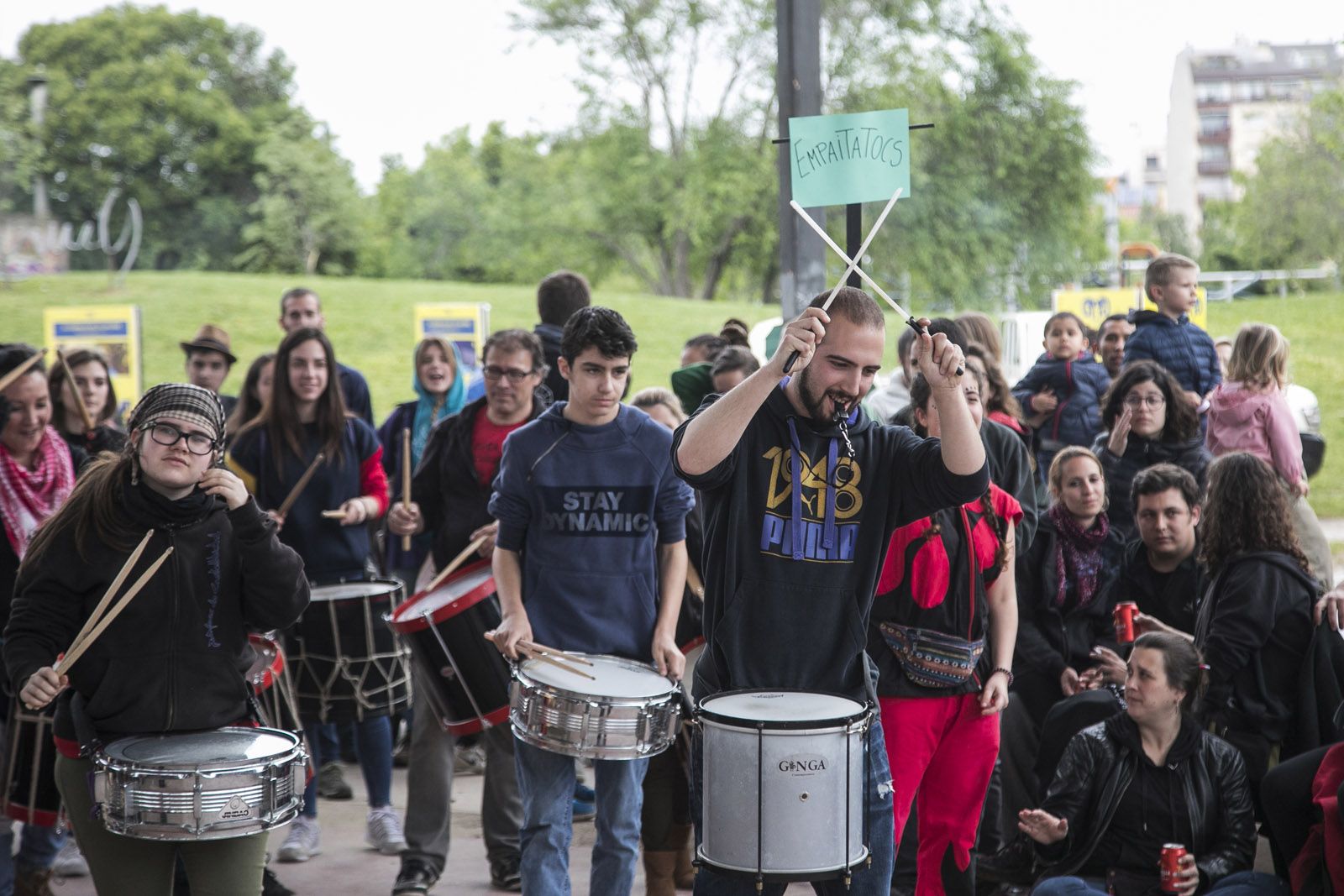 Percufoc IV al parc de Ramon Barnils. FOTO: Lali Puig