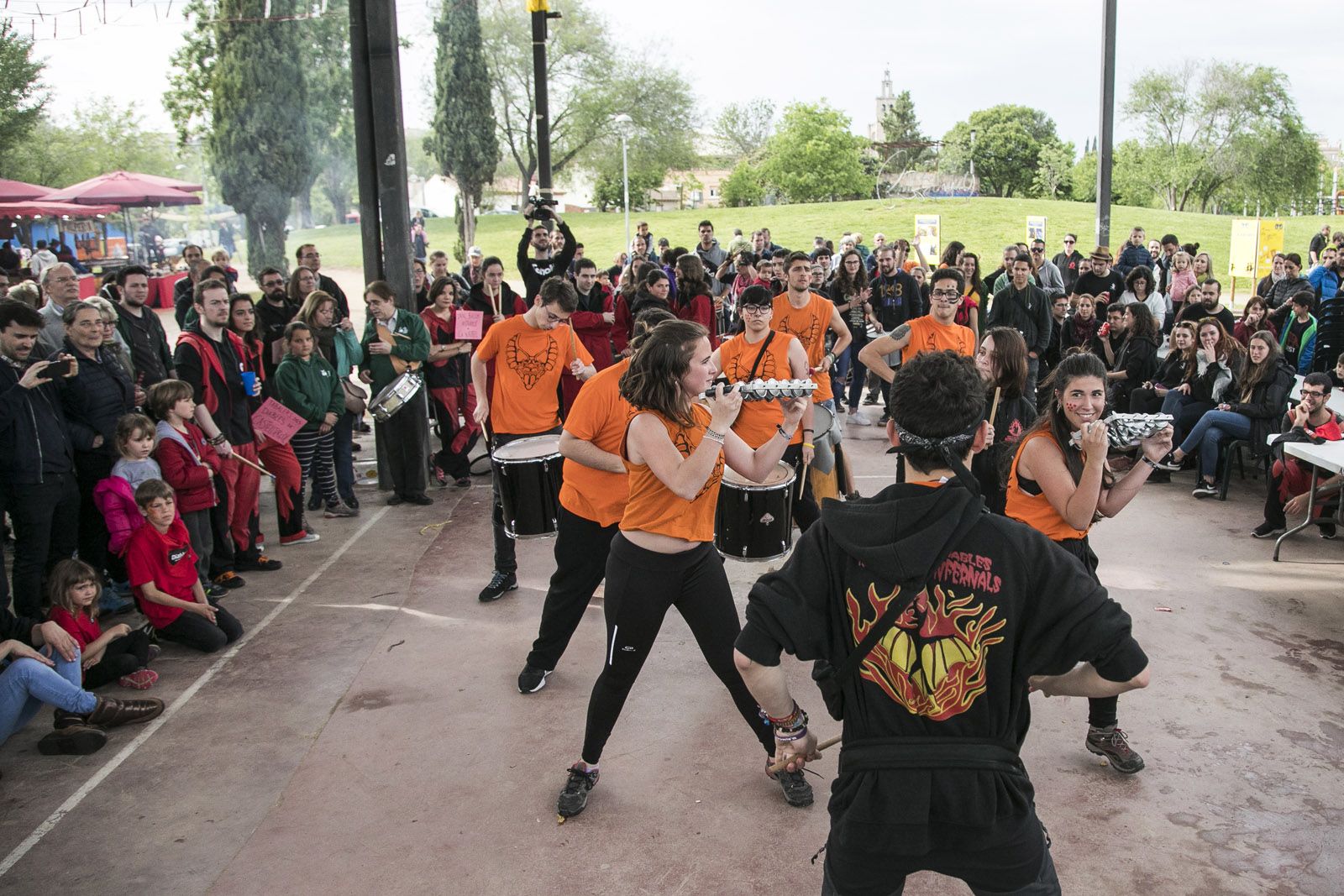 Percufoc IV al parc de Ramon Barnils. FOTO: Lali Puig