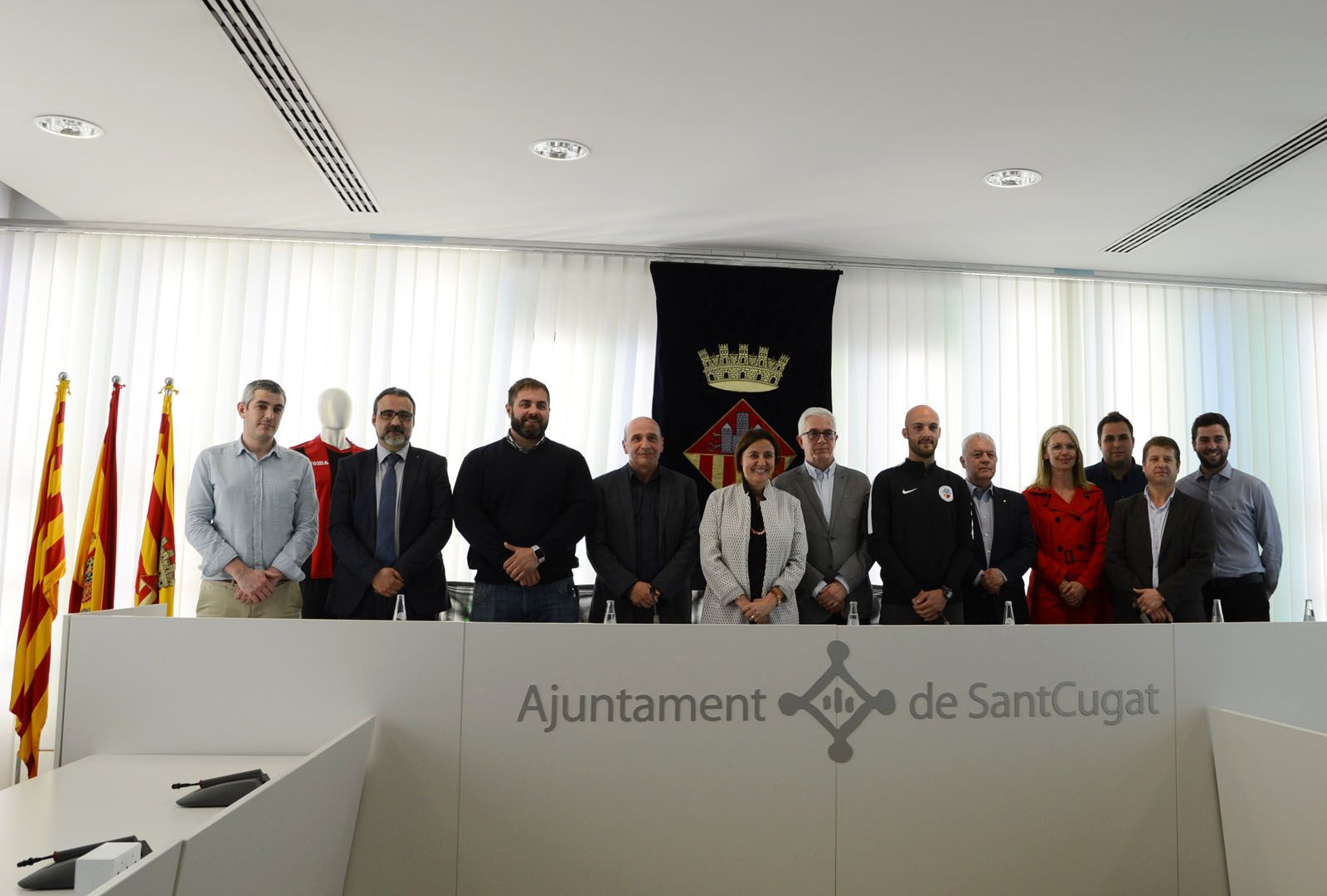 Presentacióde la SantCu Academy a l'Ajuntament. FOTO: Silvia Polanco.