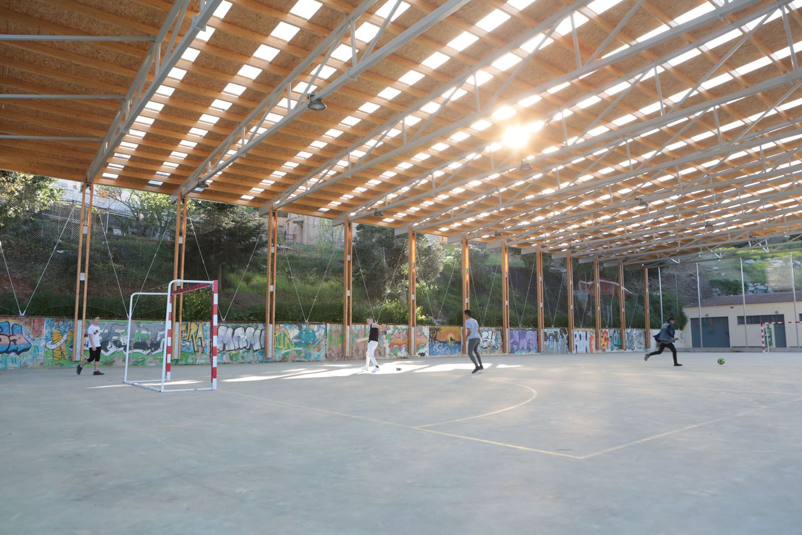 L'Espai Pere Grau ja està obert al públic amb la nova coberta. FOTO: Artur Ribera