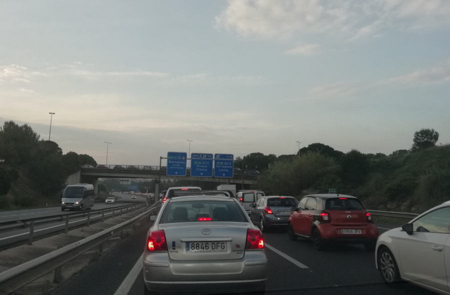 Imatge d'arxiu de retencions a la C-16 abans d'arribar a Sant Cugat