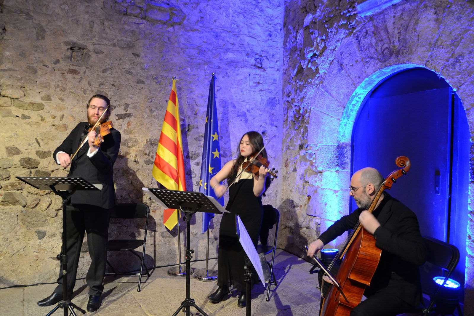 El grup de corda internacional Memento Vívere ha tocat diverses peces de Christopher Graupner. FOTO: Silvia Polanco. 