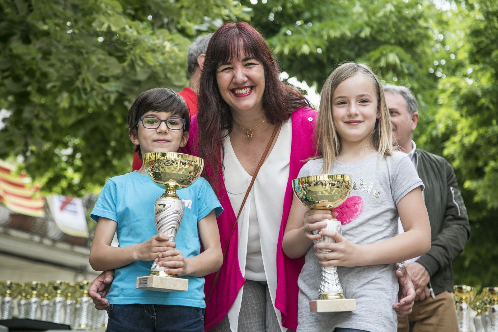 Lliurament de premis de la 60a Marxa Infantil a la plaça de Pep Ventura.  FOTO: Lali Puig