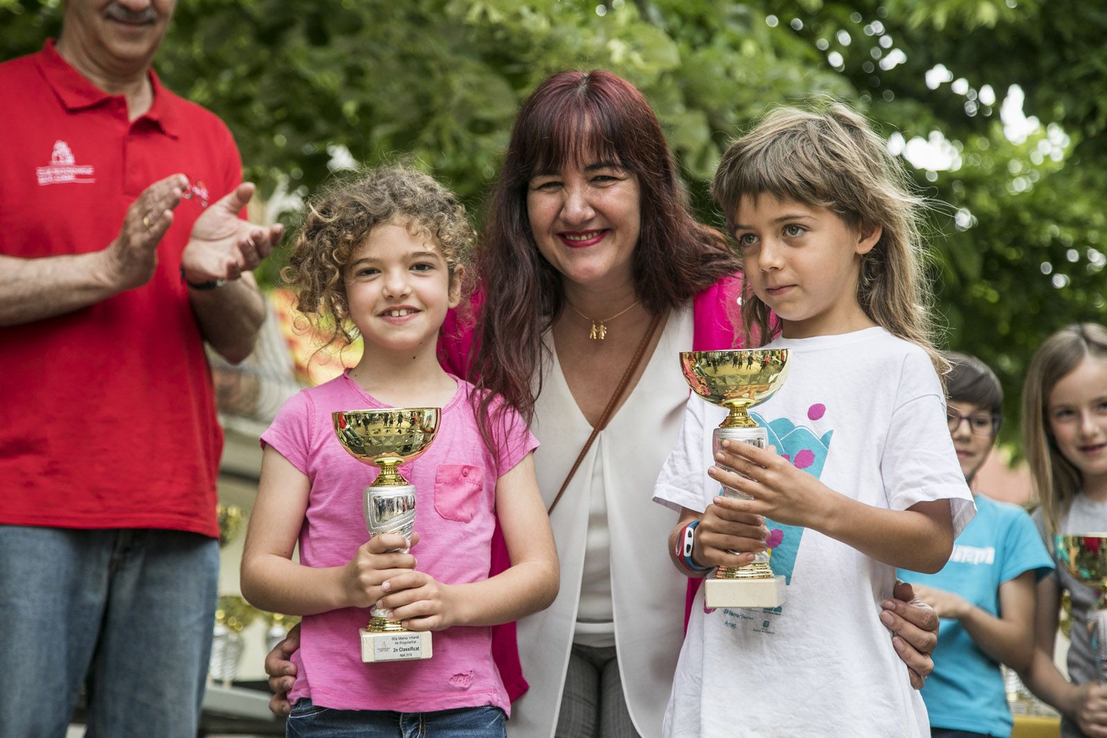 Lliurament de premis de la 60a Marxa Infantil a la plaça de Pep Ventura.  FOTO: Lali Puig