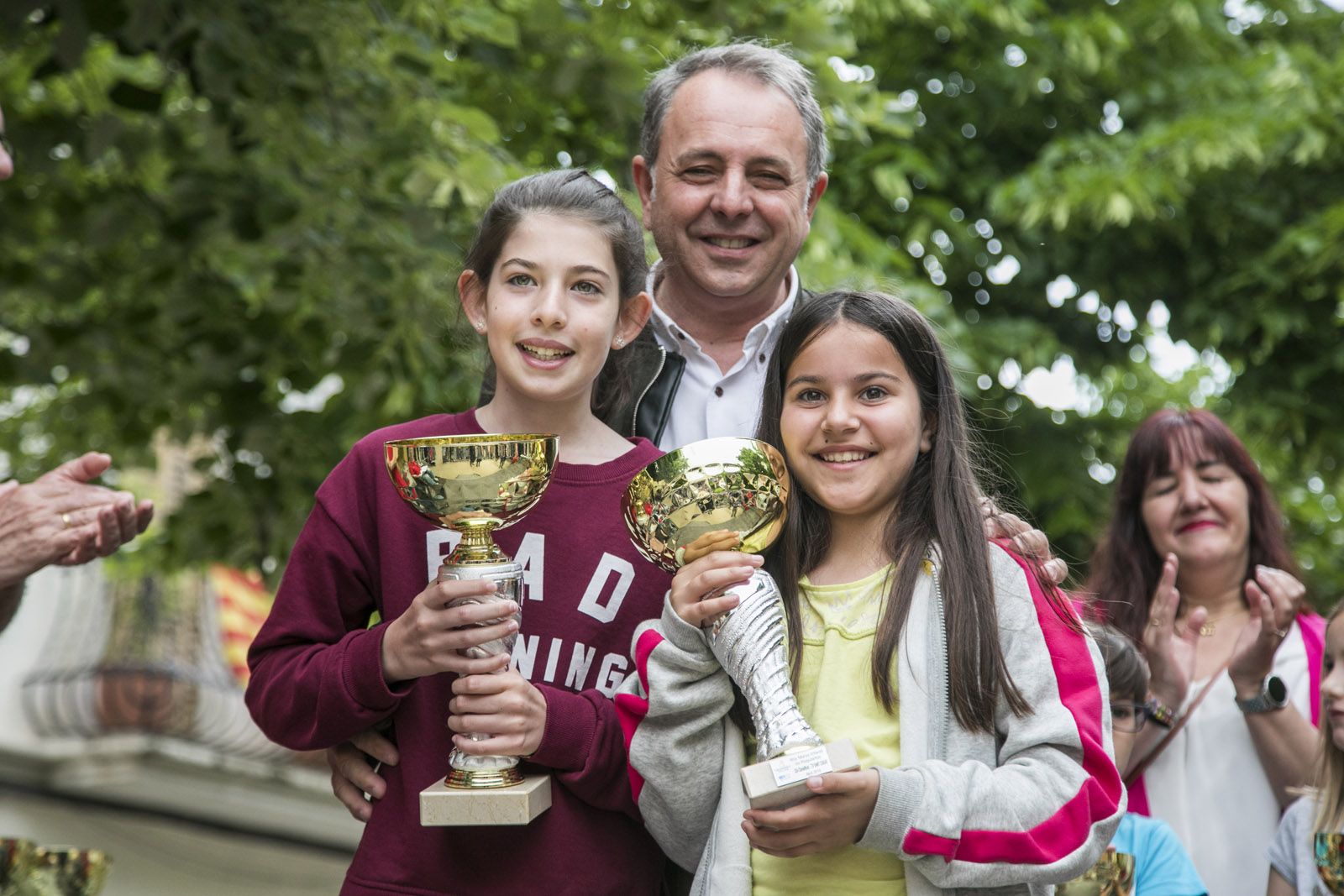 Lliurament de premis de la 60a Marxa Infantil a la plaça de Pep Ventura.  FOTO: Lali Puig