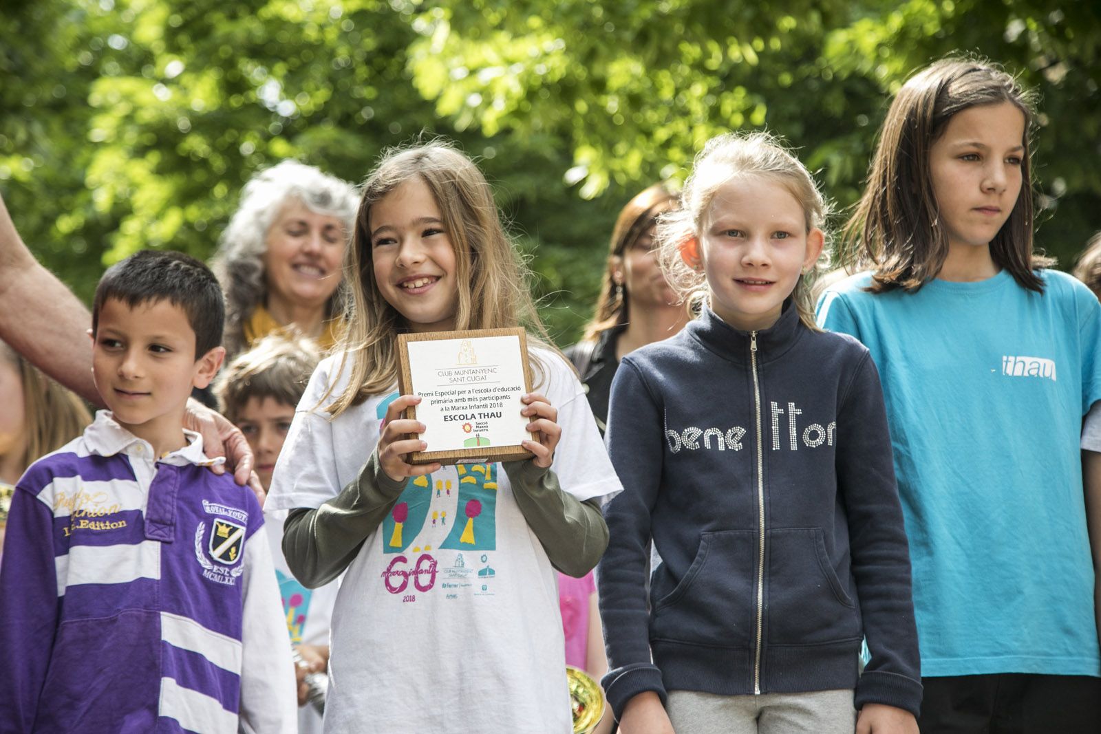 Lliurament de premis de la 60a Marxa Infantil a la plaça de Pep Ventura.  FOTO: Lali Puig