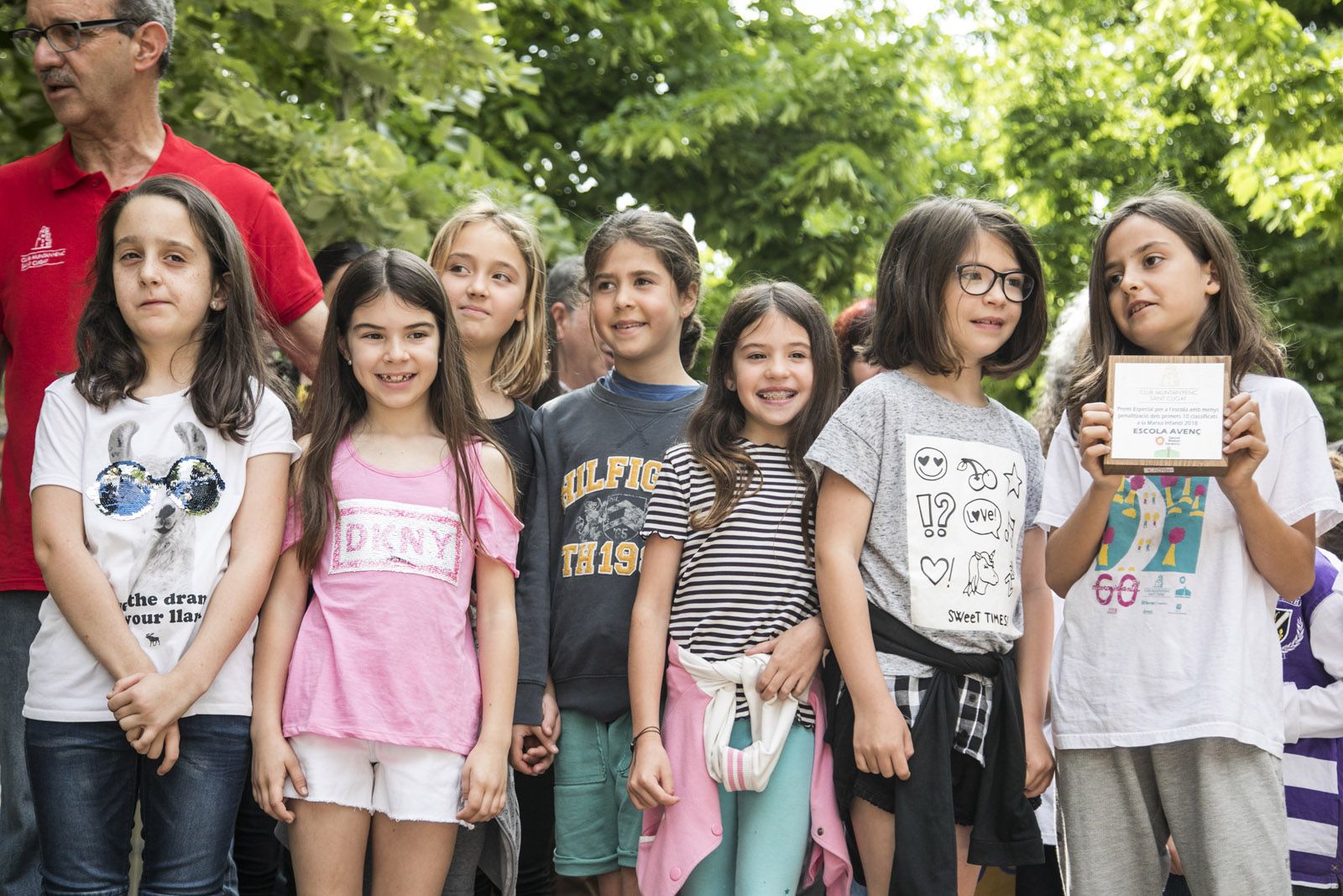 Lliurament de premis de la 60a Marxa Infantil a la plaça de Pep Ventura.  FOTO: Lali Puig