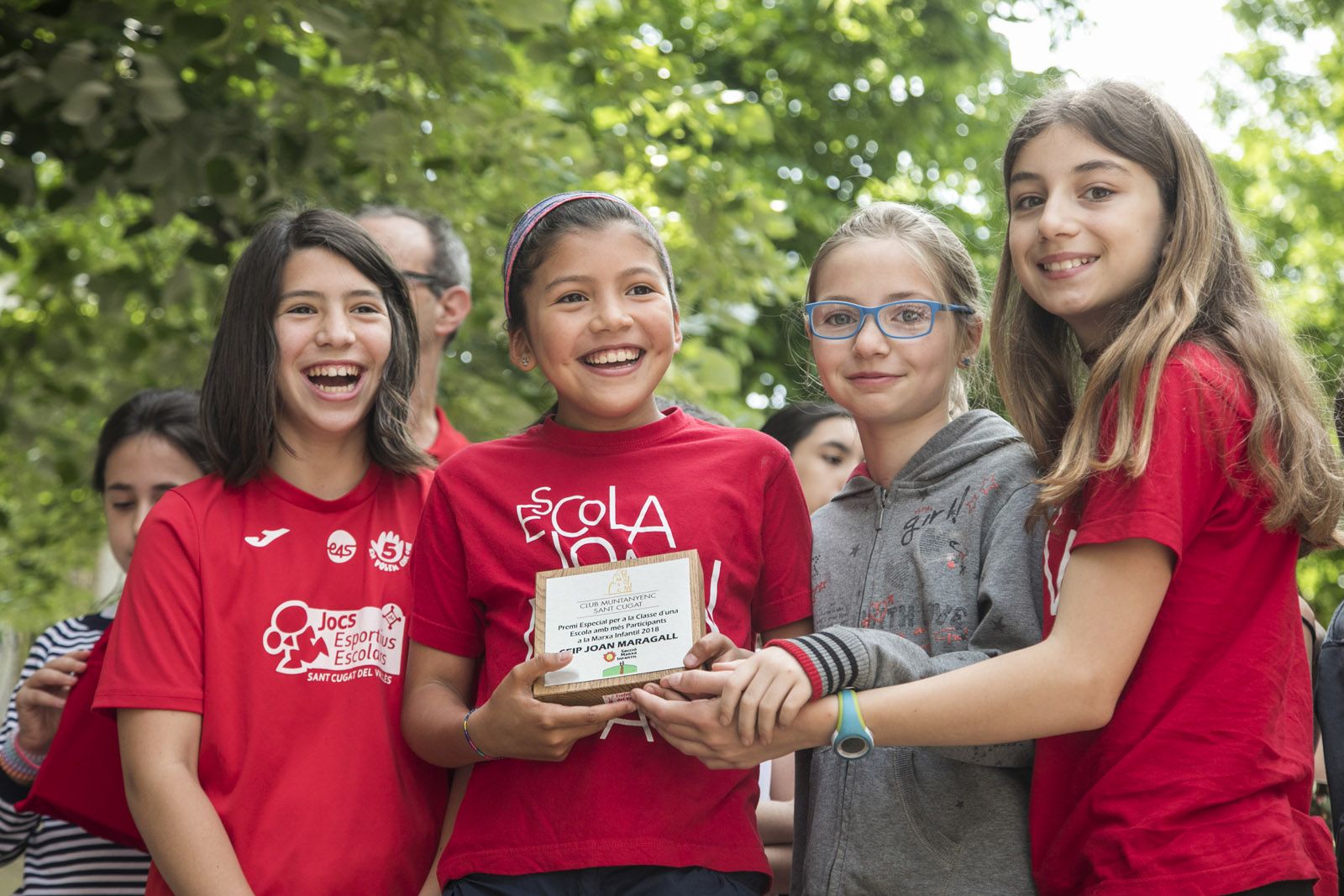 Lliurament de premis de la 60a Marxa Infantil a la plaça de Pep Ventura.  FOTO: Lali Puig