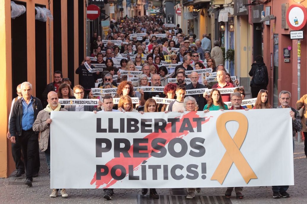 Marxa silenciosa de suport als presos polítics. FOTO: Artur Ribera