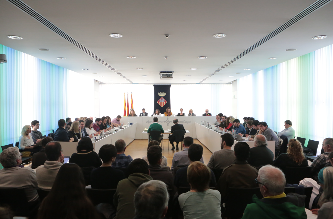 La sala de plens de l'Ajuntament de Sant Cugat FOTO: Artur Ribera