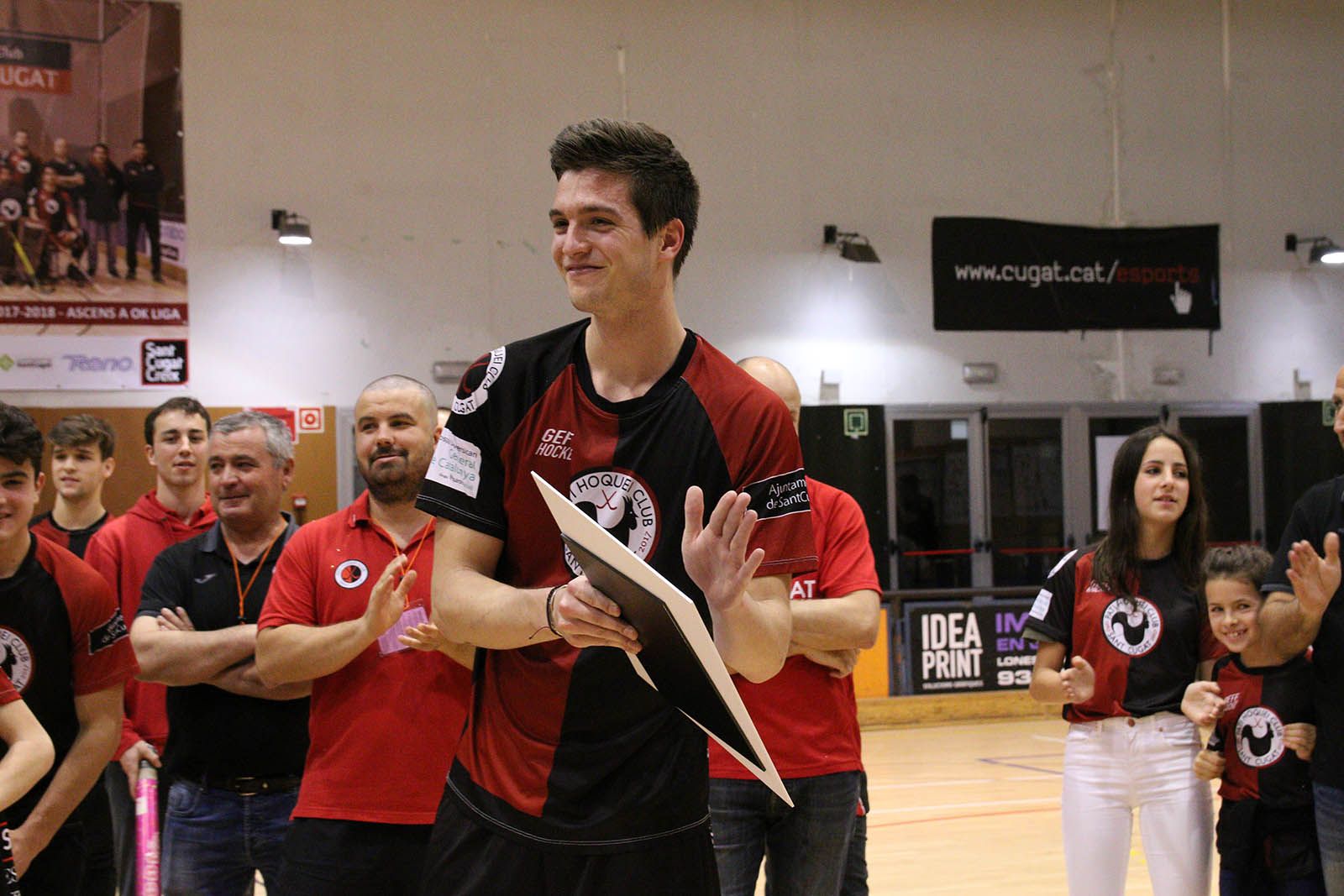 Celebració de l'ascens OK Lliga del PHC Sant Cugat. Foto: Lali Álvarez