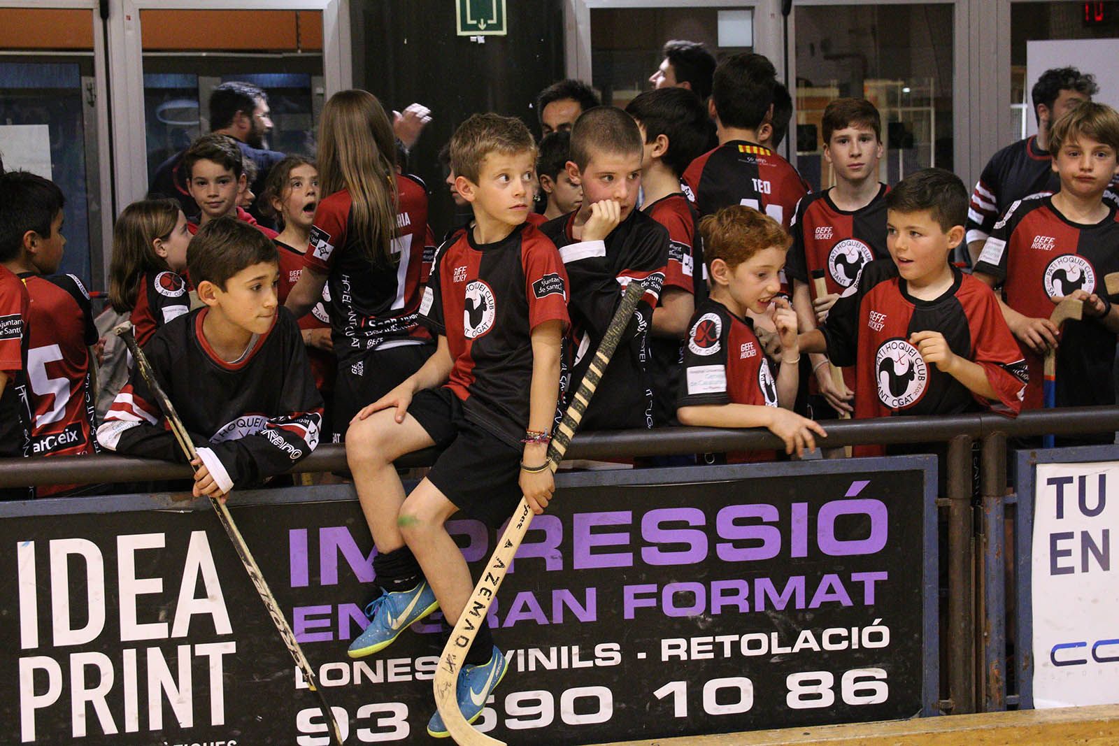 Celebració de l'ascens OK Lliga del PHC Sant Cugat. Foto: Lali Álvarez