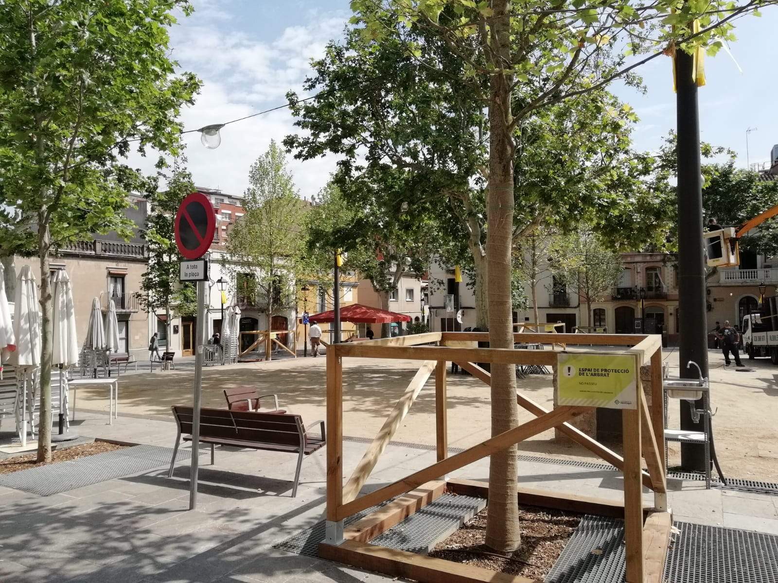 Imatge de la Plaça Barcelona. FOTO: TOT Sant Cugat