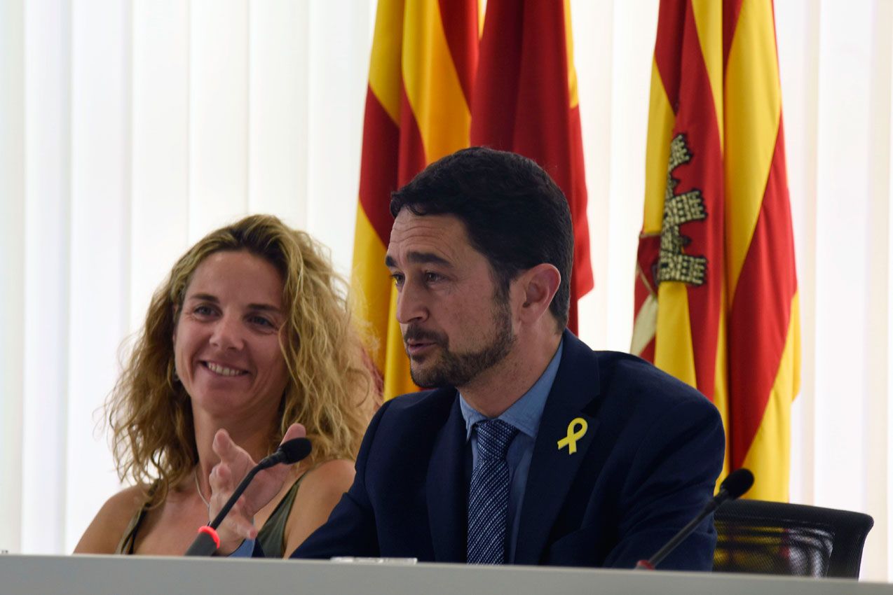 Damià Calvet durant el ple de comiat FOTO: Bernat Millet