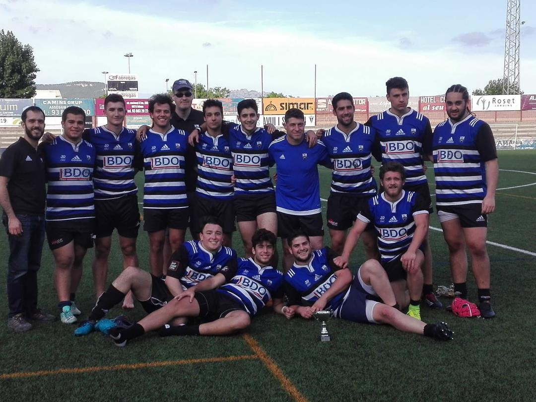 El primer equip del Club de Rugby Sant Cugat, segon al Campionat de Catalunya de Seven . FOTO: Facebook CRSC