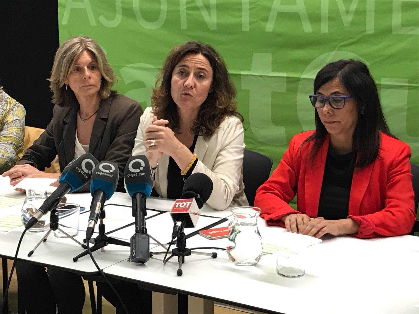 Imatge de la darrera roda de premsa de Conesa com a alcaldessa de Sant Cugat. FOTO: Artur Ribera